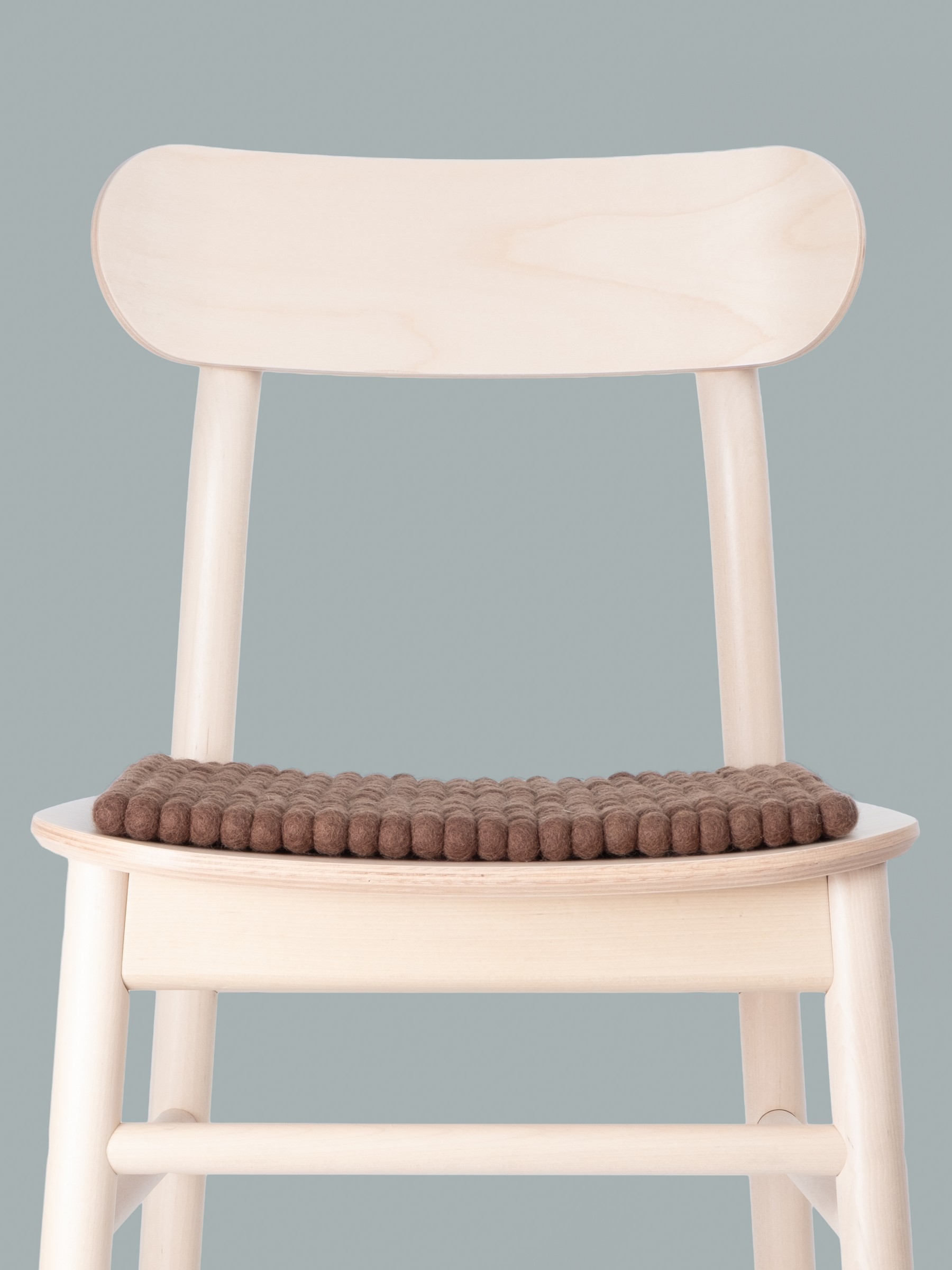 myfelt Egon Filzkugel-Sitzauflage Braun 36 x 36 cm