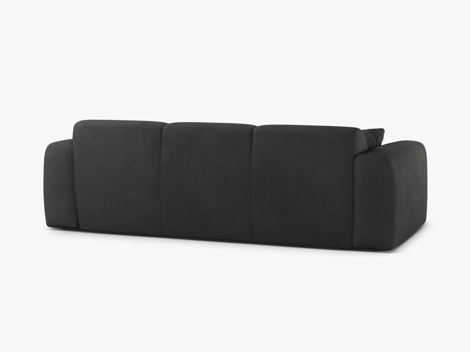 Micadoni Sofa Molino 3-Sitzer Strukturierter Stoff Rebel Dunkelgrau