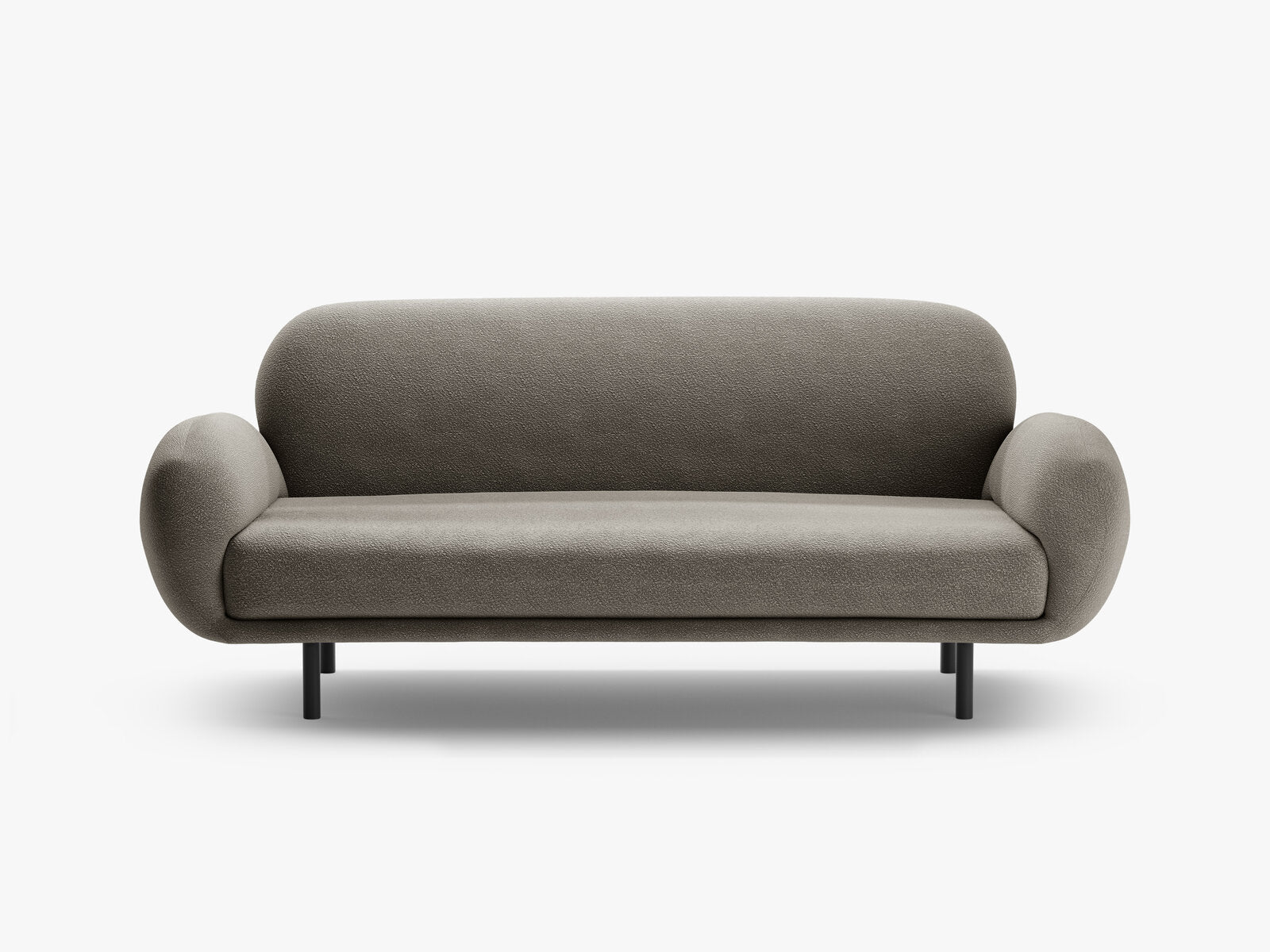 Micadoni Sofa Poppy 2-Sitzer große Version Boucle Baloo Grau