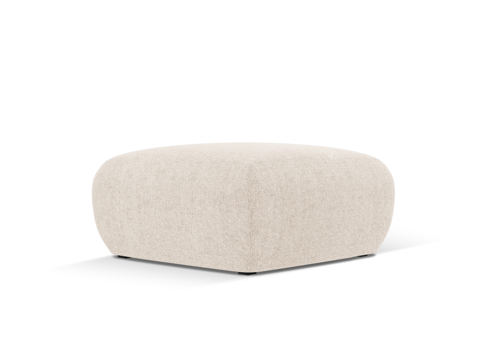 Cosmopolitan Design Pouf Nolio mittlere Version Chenille Haga Helles Beige