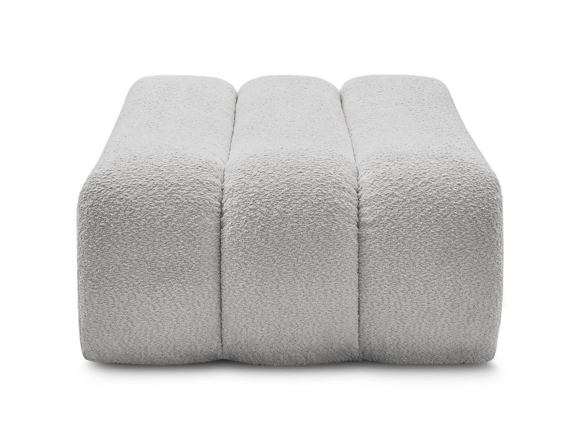 Bobochic Azra Pouf Bouclé-Stoff Hellgrau