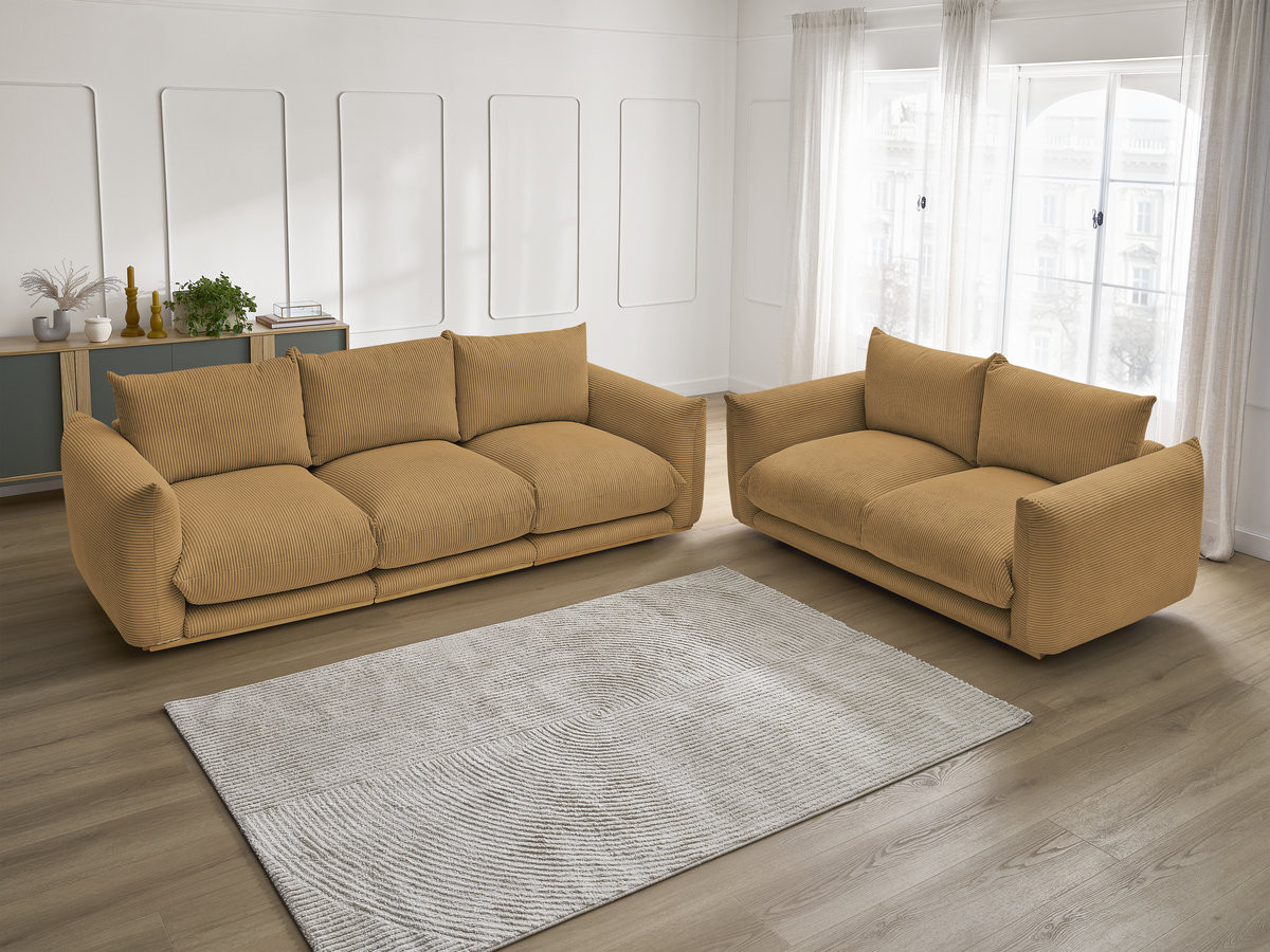 Bobochic Ernest Sofa 5-Sitzer Cordsamt Gelb