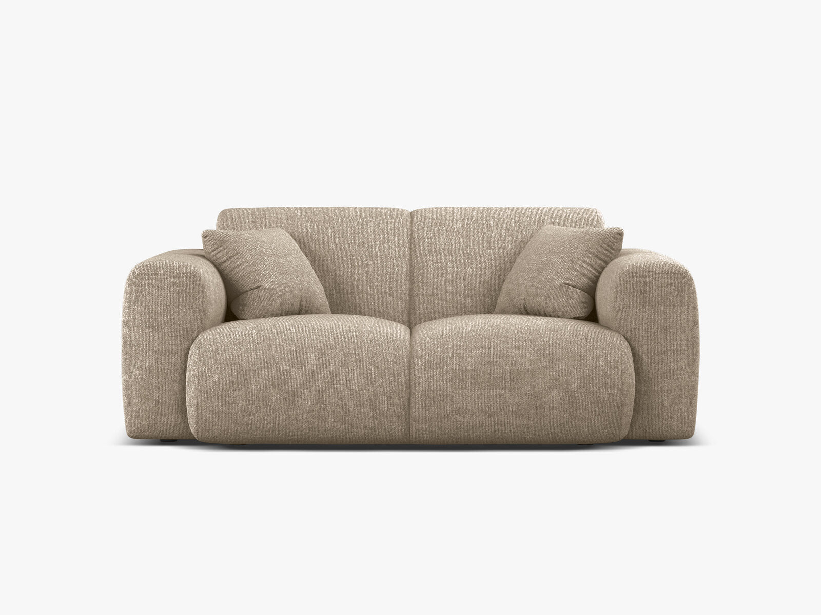 Micadoni Sofa Molino 2-Sitzer Chenille Eden Dunkelbeige