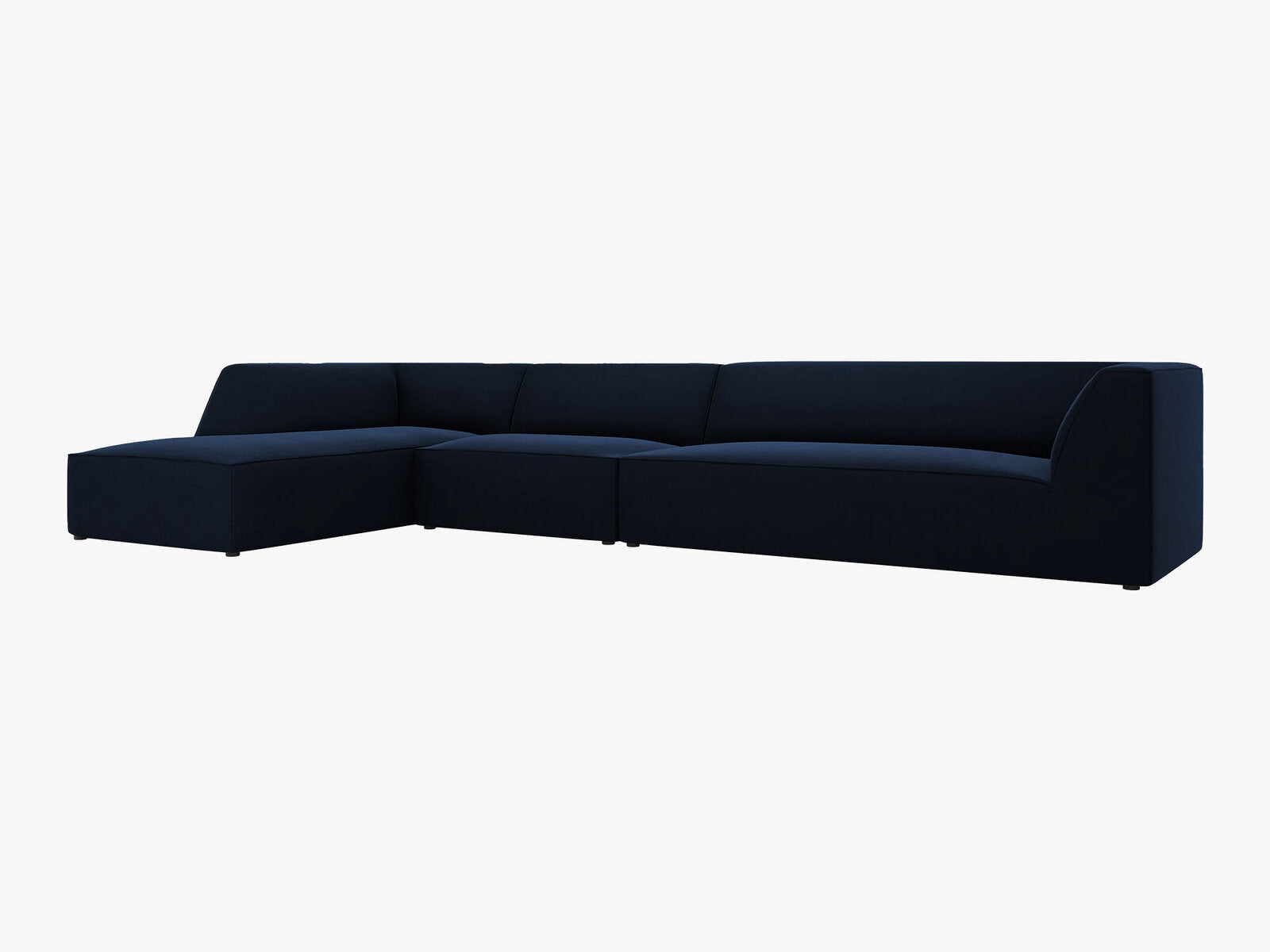 Micadoni Ecksofa Ruby 5-Sitzer Links Samt Salvador Königsblau