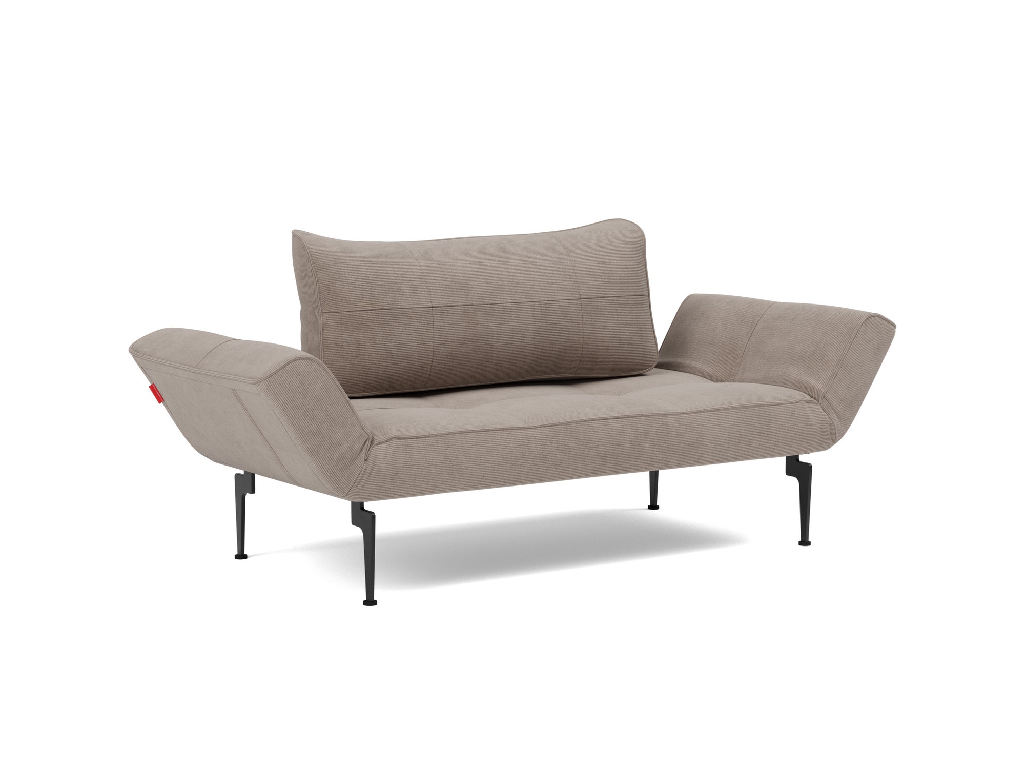 Tagesbett Zeal Kord Cordufine 318-Beige Beine Laser schwarz