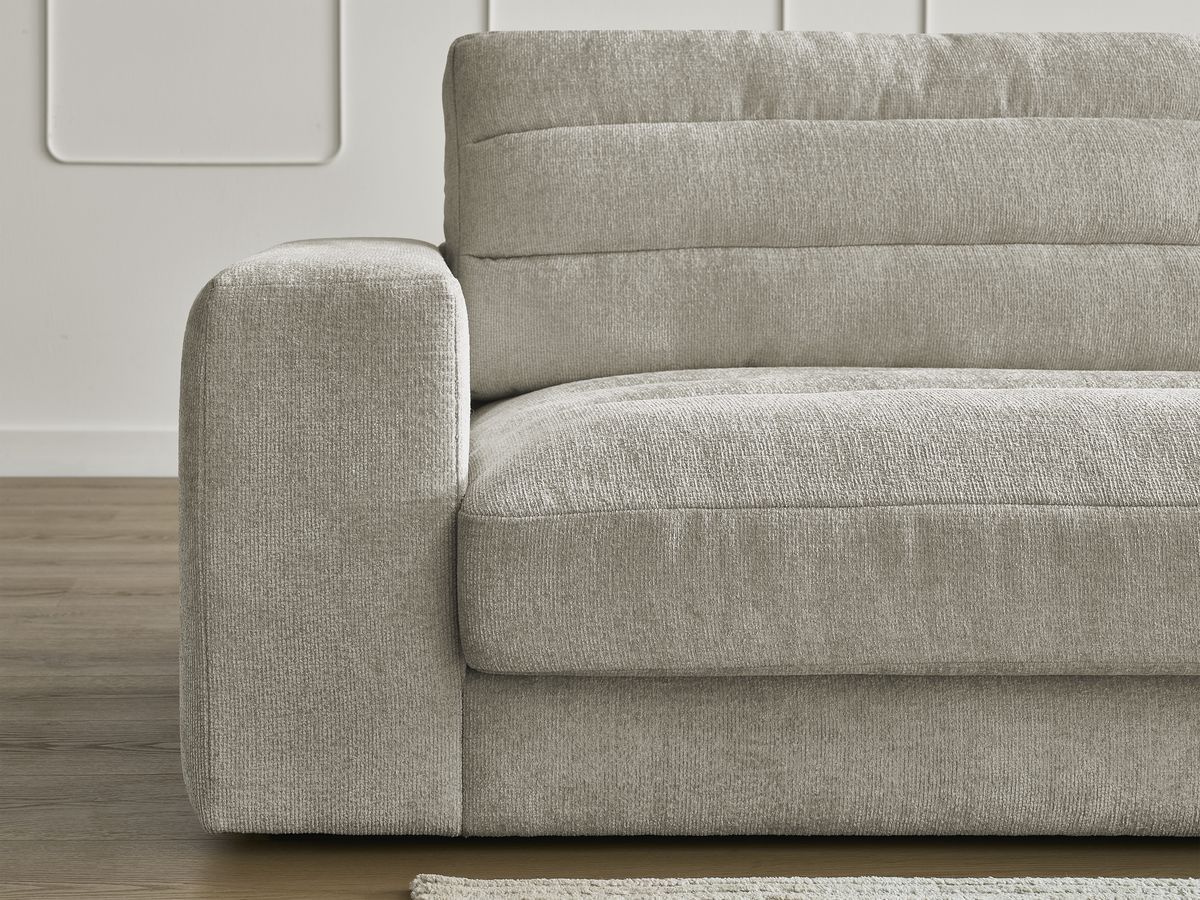 Bobochic Sierra Sofa 3-Sitzer Strukturstoff Taupe