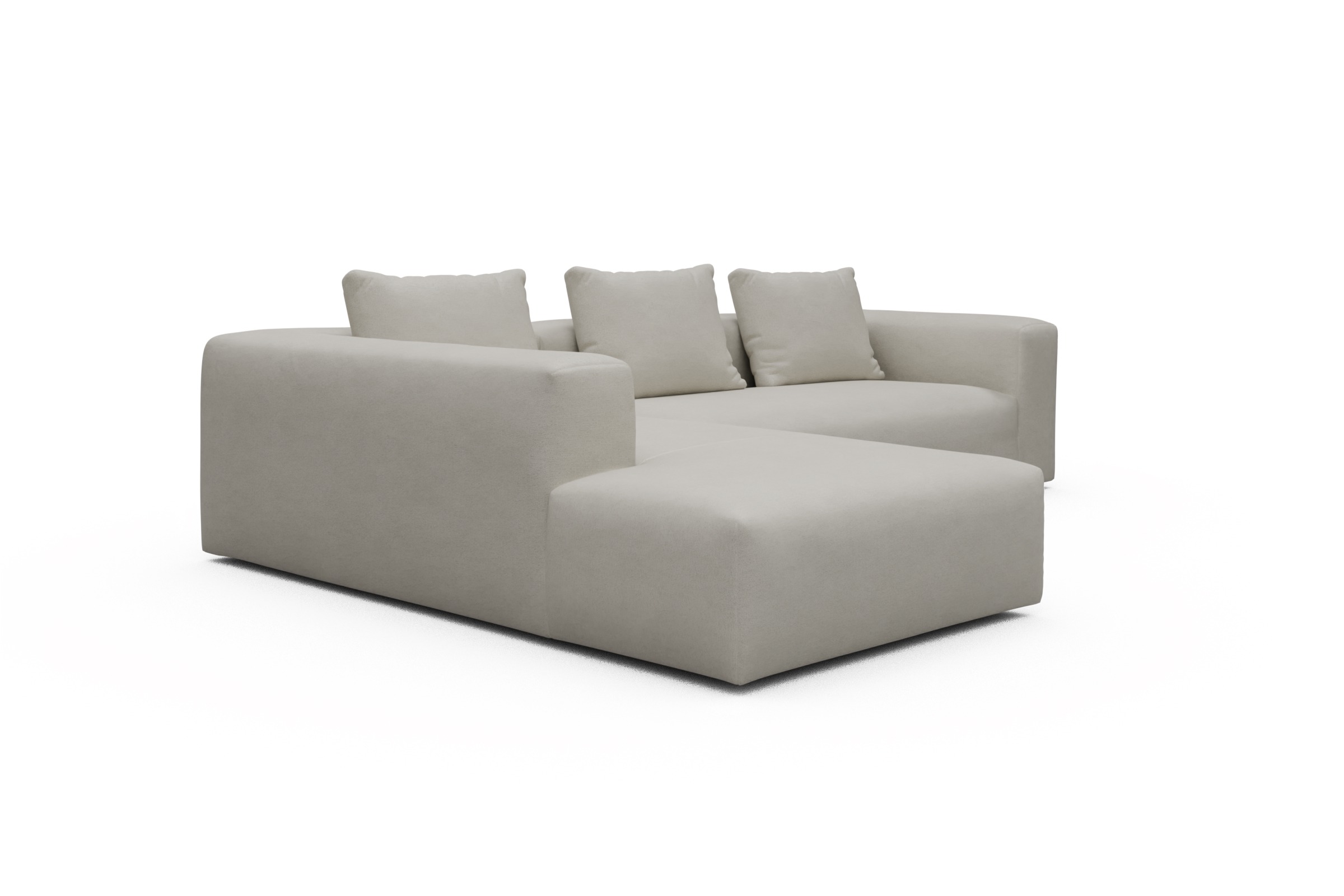 Ecksofa Fred Relax-Ecke links mit 2,5-Sitzer Denari-Clean-Beige