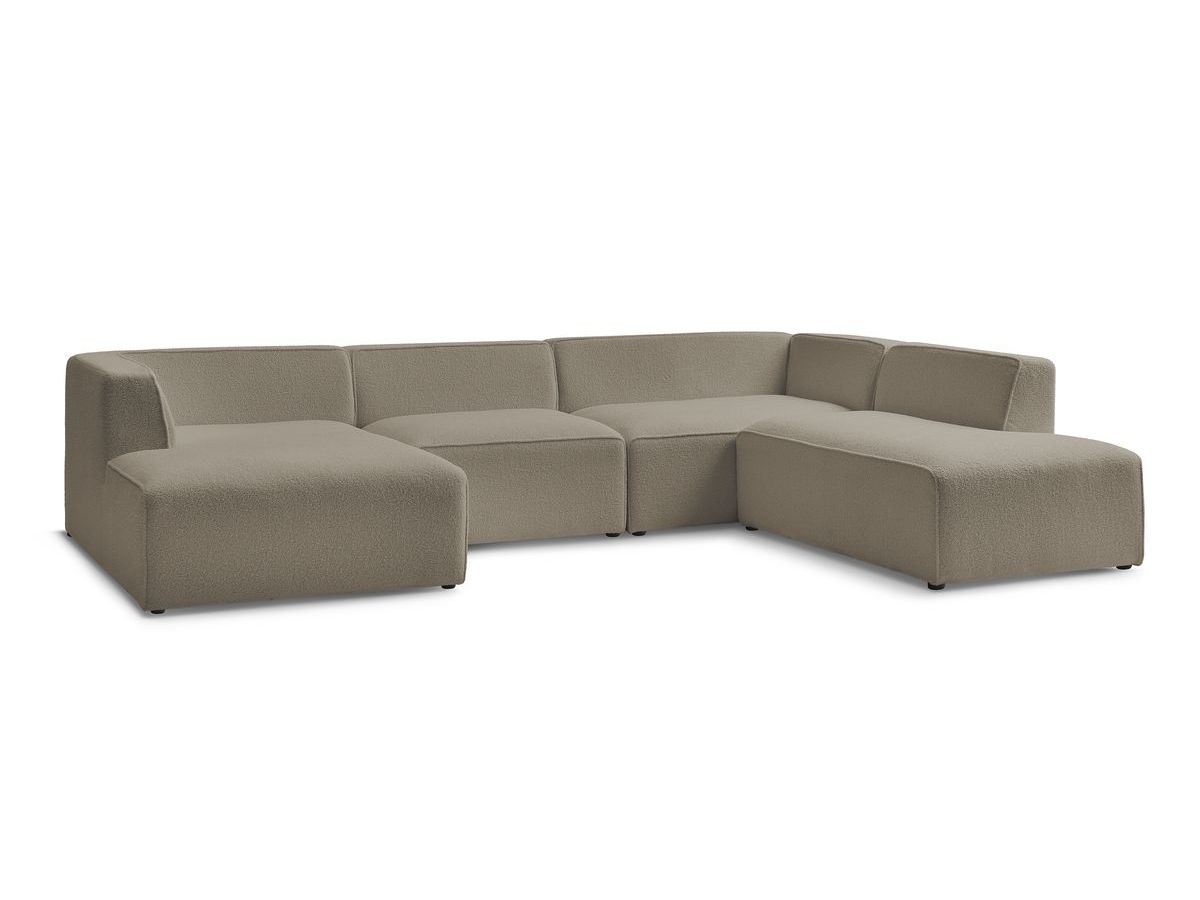 Bobochic Megeve Wohnlandschaft Bouclé-Stoff Braun Ecke links