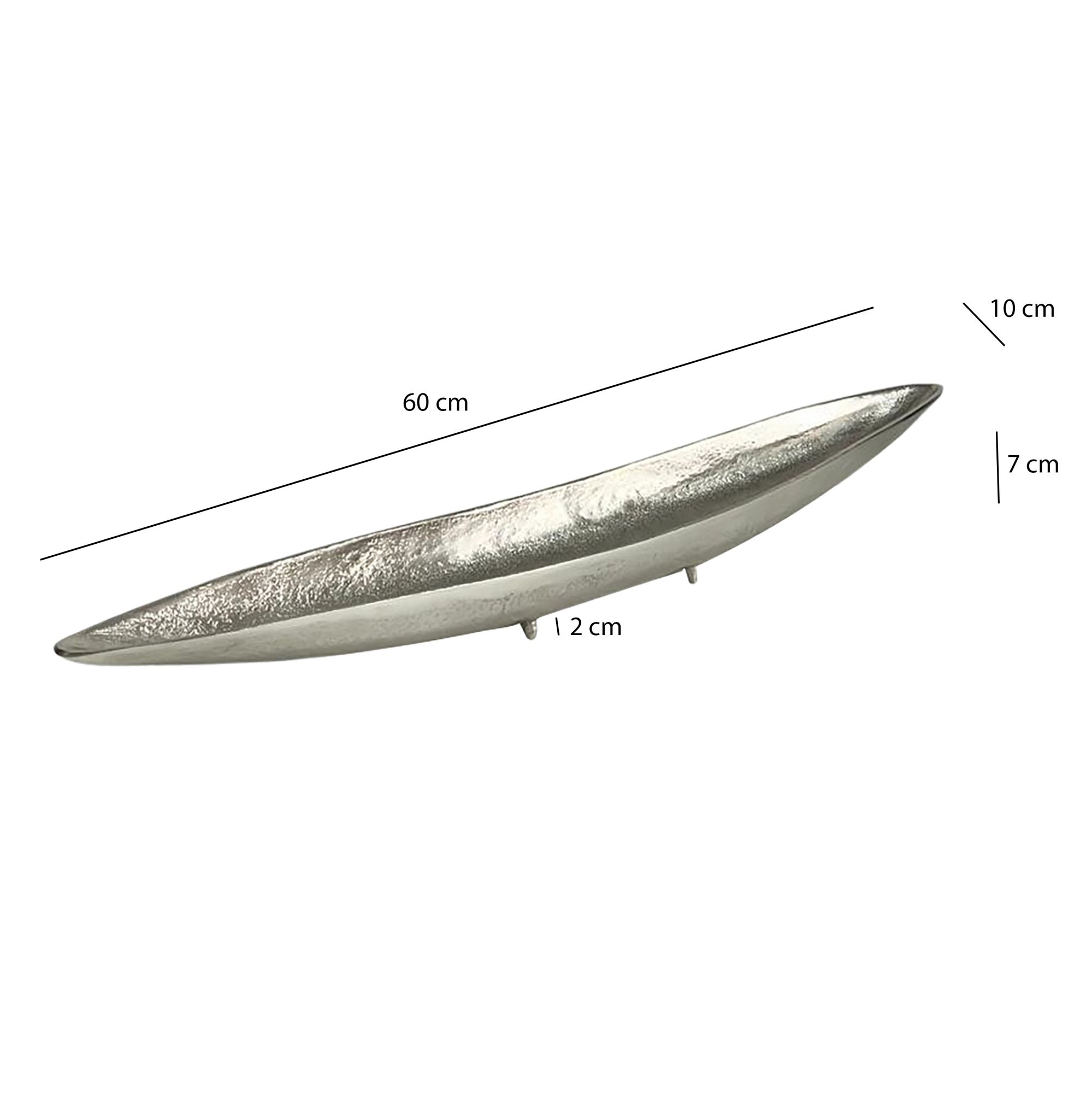 Dekoschale Skjeberg Aluminium Silber 60 cm