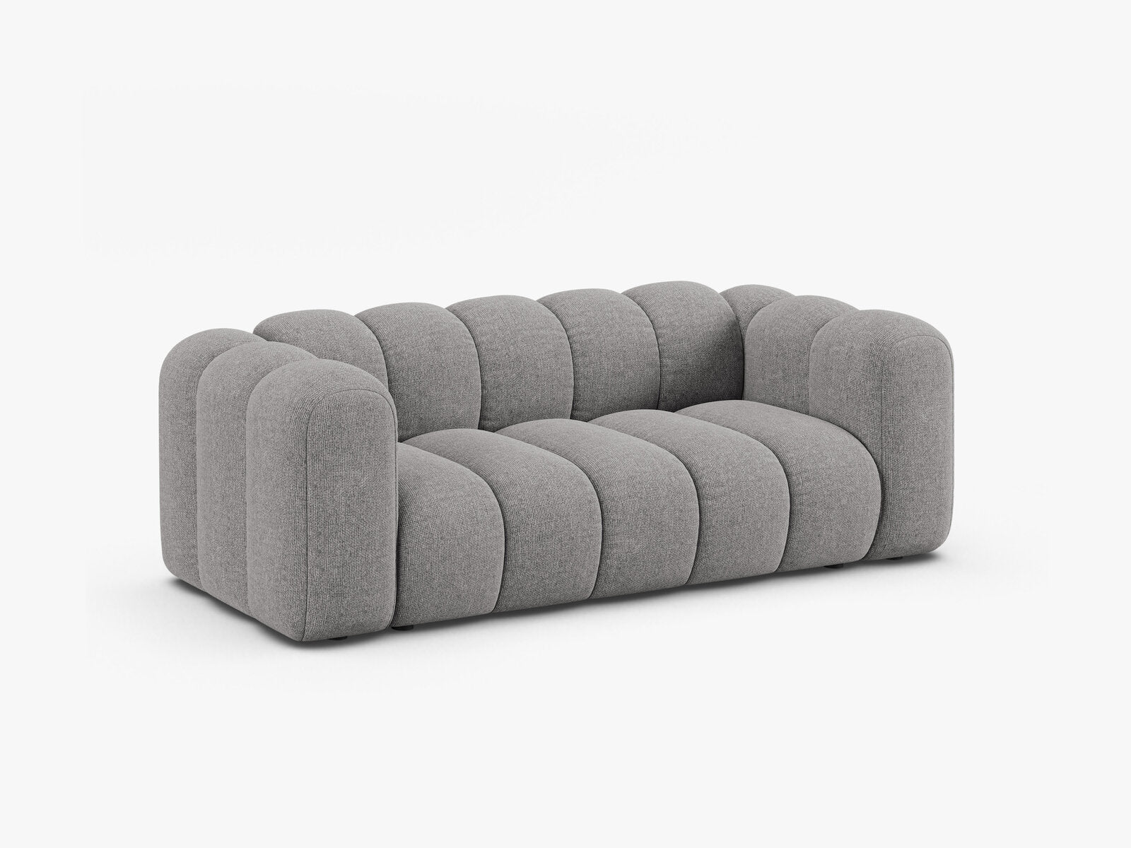 Micadoni Sofa Lupine 2-Sitzer Chenille Eden Hellgrau