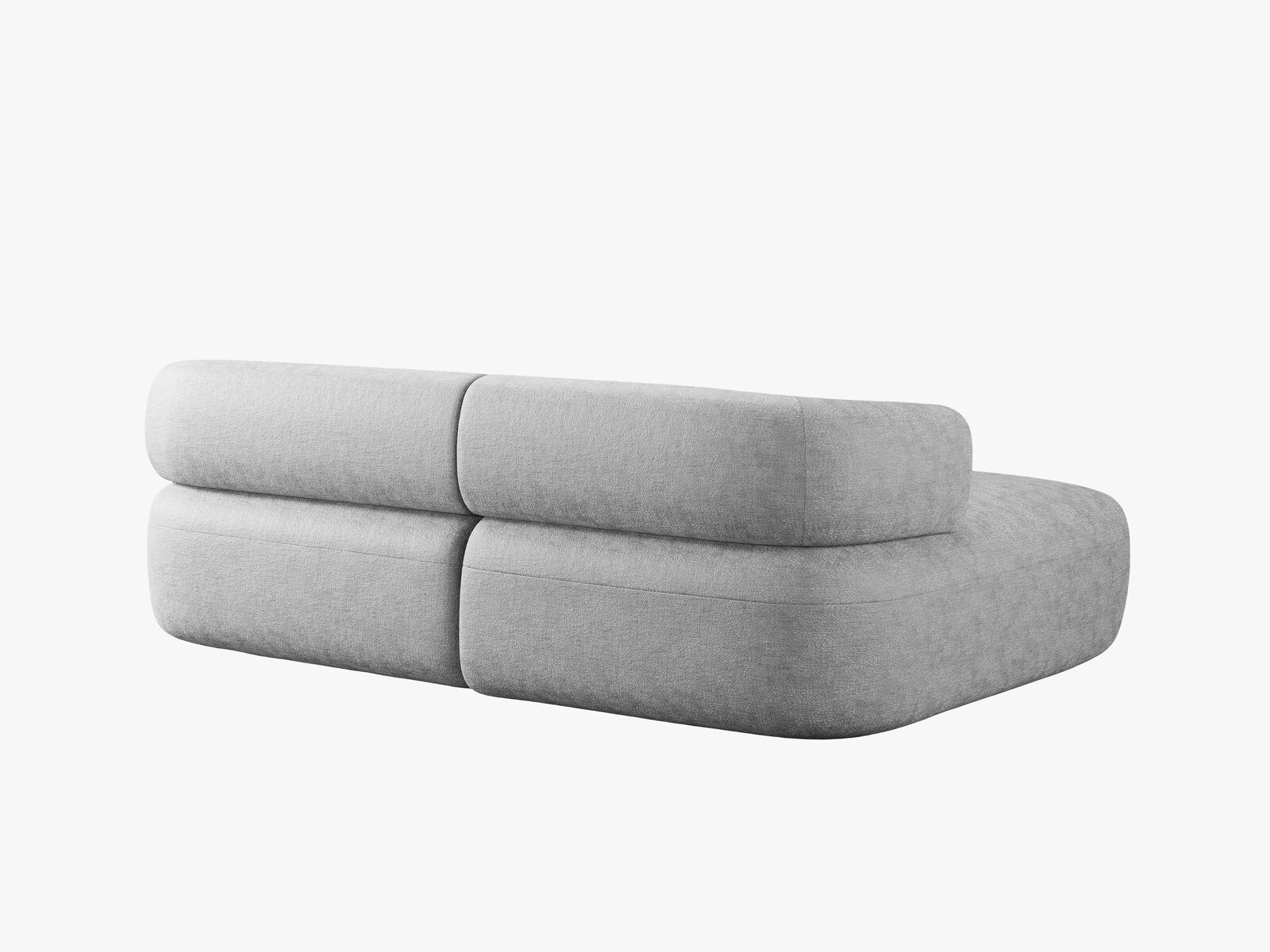 Micadoni 5-Sitzer Ecksofa Jenny Kleine Version Links Chenille Perfect Harmony Silber