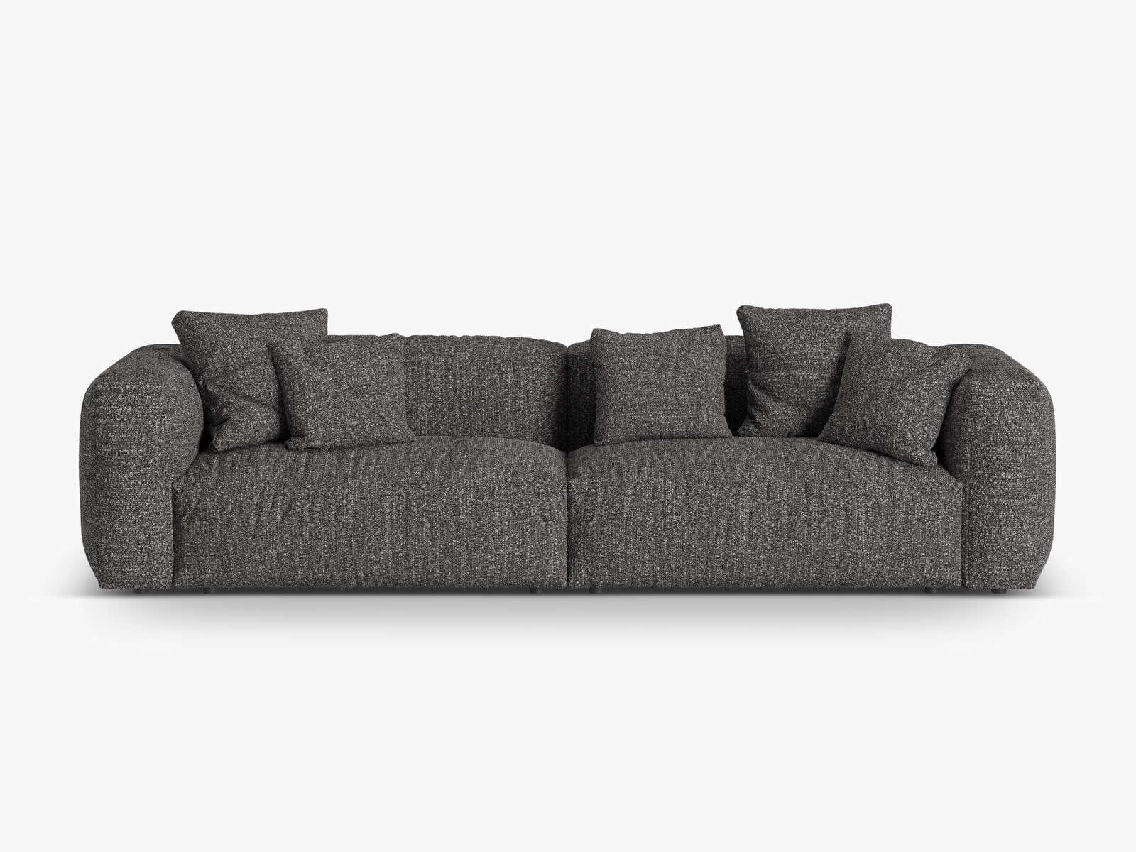 Micadoni Sofa Martina 4-Sitzer Boucle Monet Anthrazit