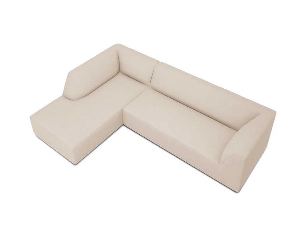 Cosmopolitan Design Ecksofa Siena 4-Sitzer Strukturierter Stoff Ottawa Beige Links