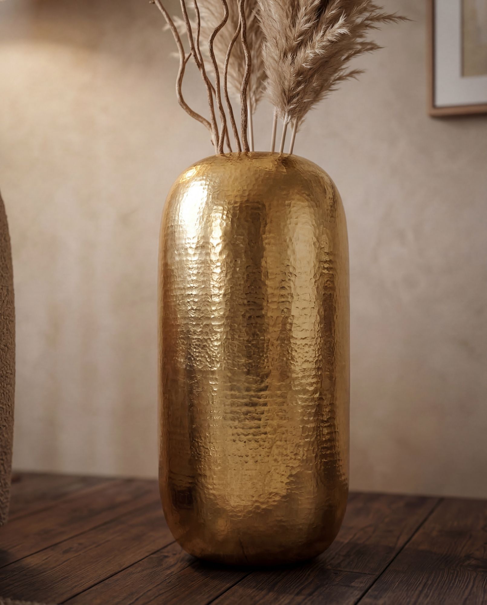 Bodenvase Rauland Aluminium Gold Ø 31 cm