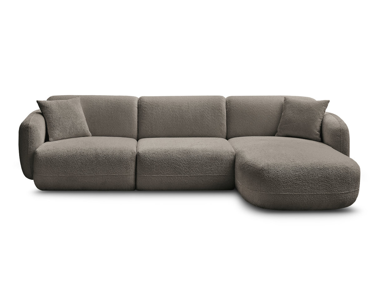Bobochic Anda Ecksofa 292 × 163 cm Chenille Taupe Ecke rechts