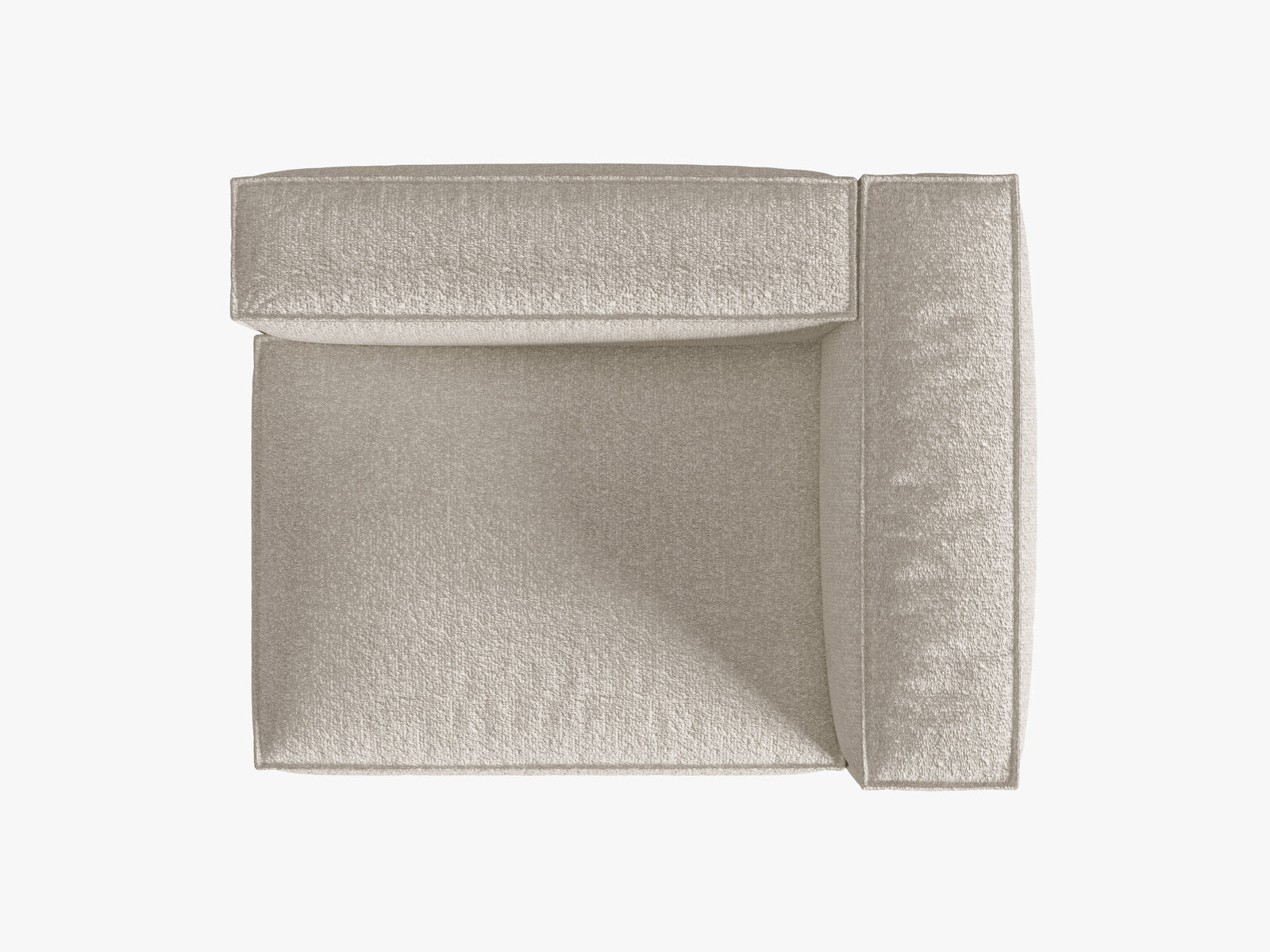 Micadoni Eckmodul Nuria 2-Sitzer Rechts Boucle Beige