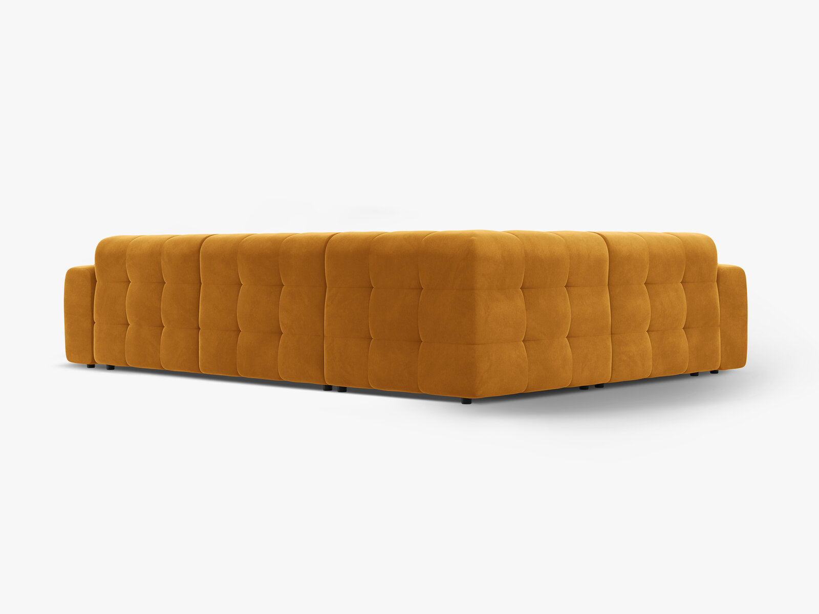 Micadoni Ecksofa Kendal 6-Sitzer Links Samt Senf
