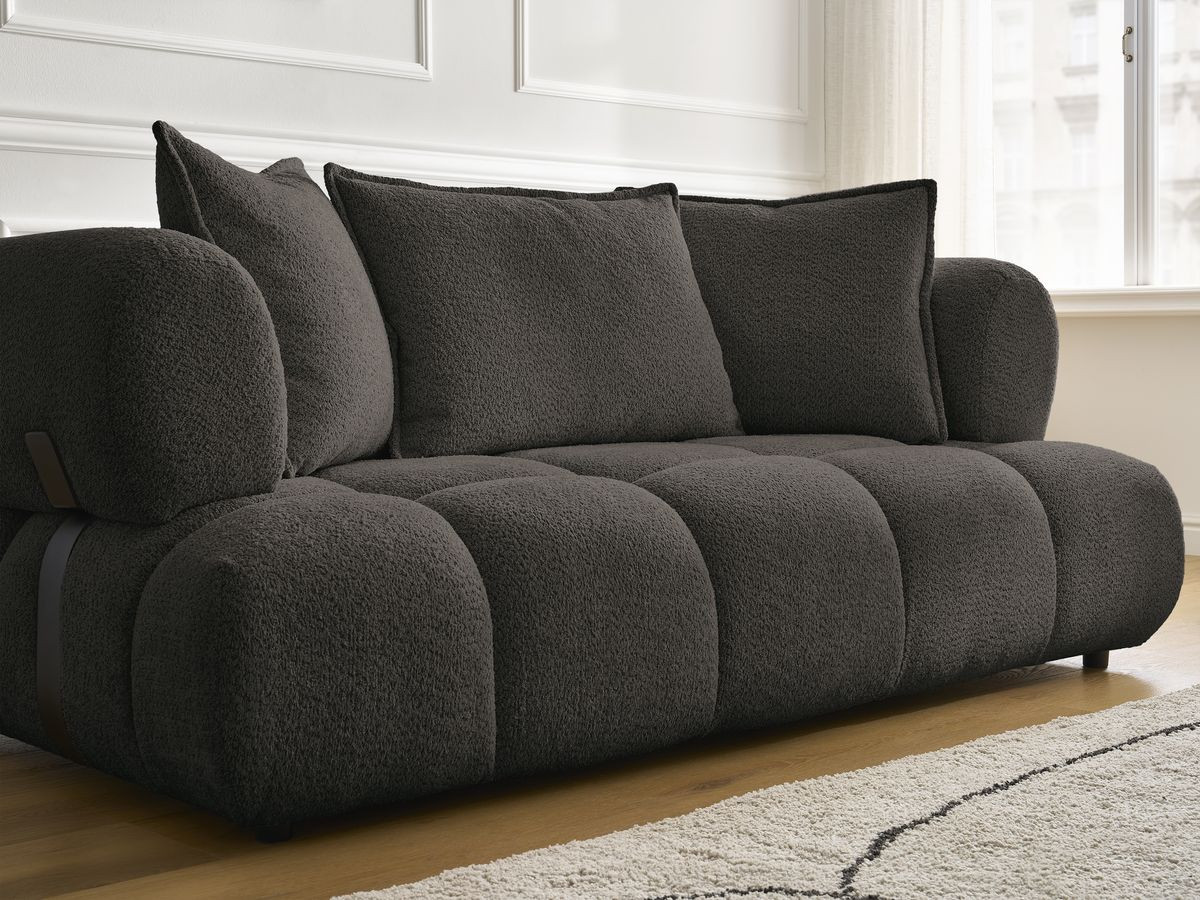 Bobochic Alya Sofa 2-Sitzer Bouclé-Stoff Braun