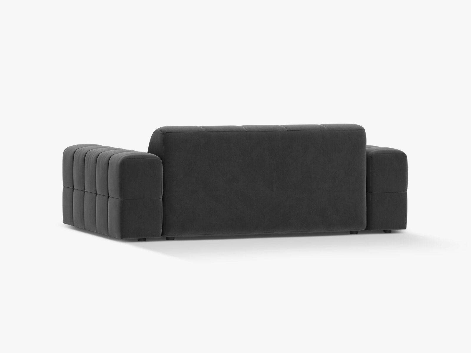 Micadoni Jennifer Sofa 2-Sitzer Samt Venus Grau