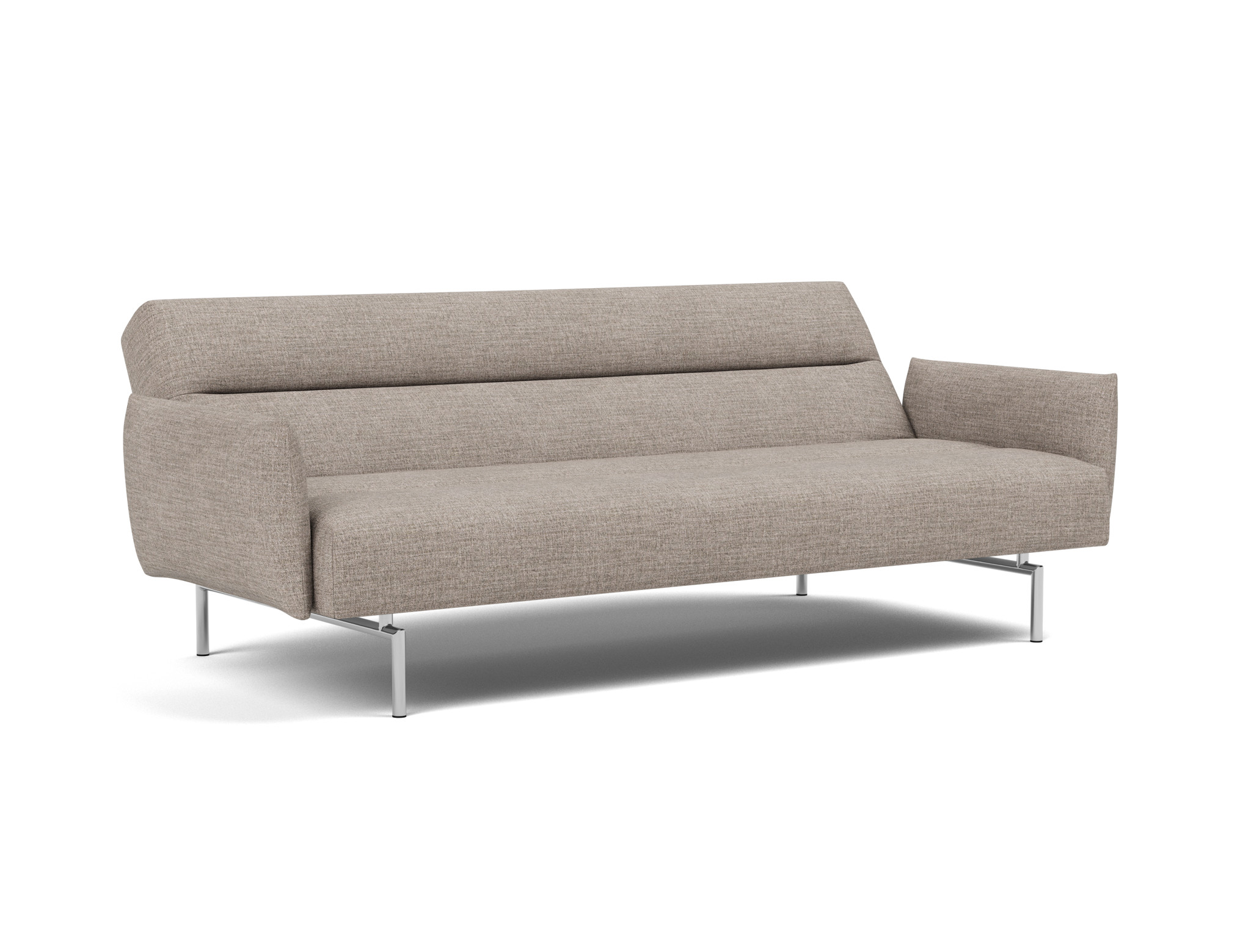 Schlafsofa Jillis mit Armlehnen Chenille Yuveno 472-Warm-Grey