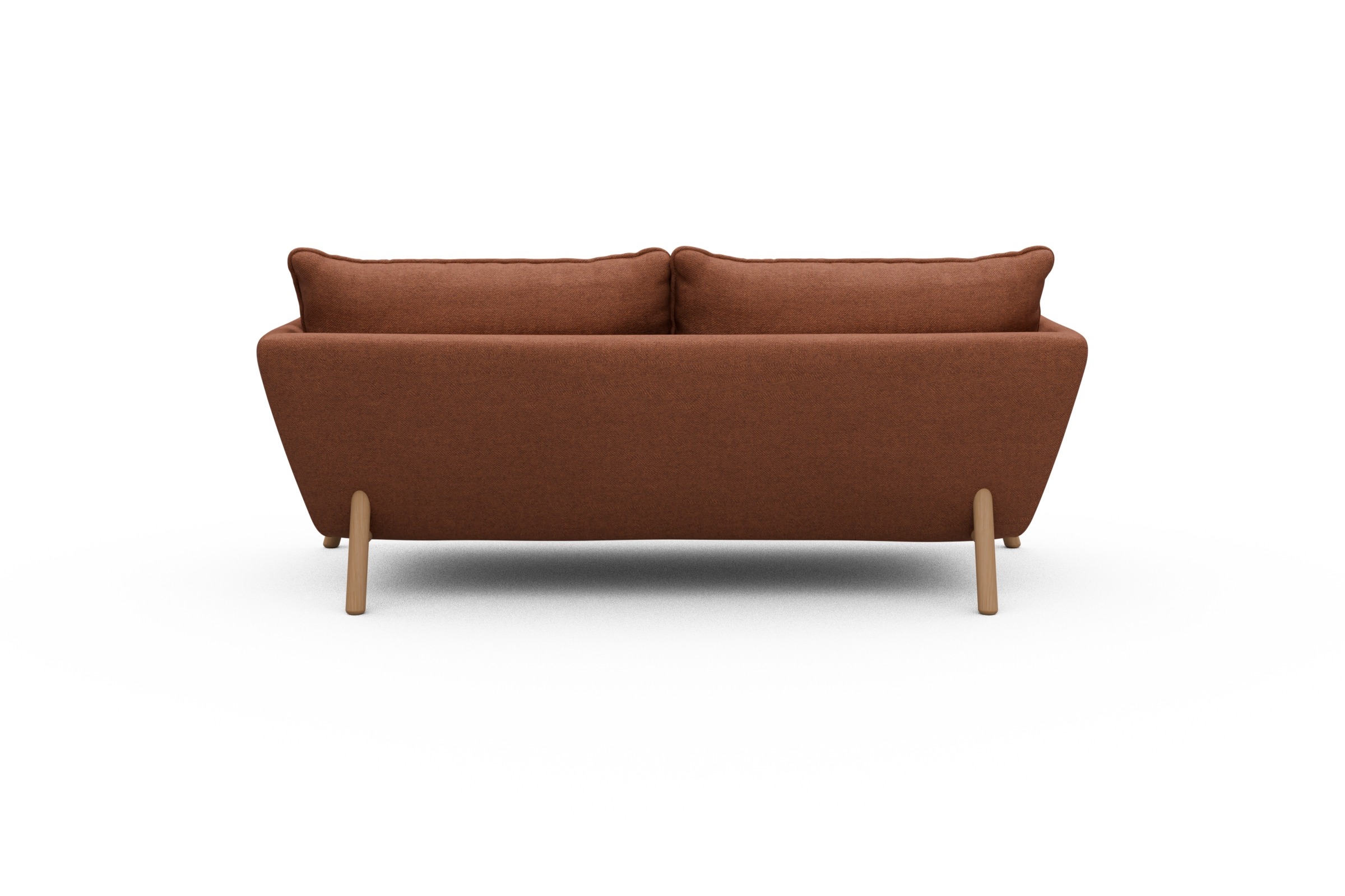 Sofa Emil PREMIUM 2-Sitzer Beinfarbe Eiche Natur Weda-Rust