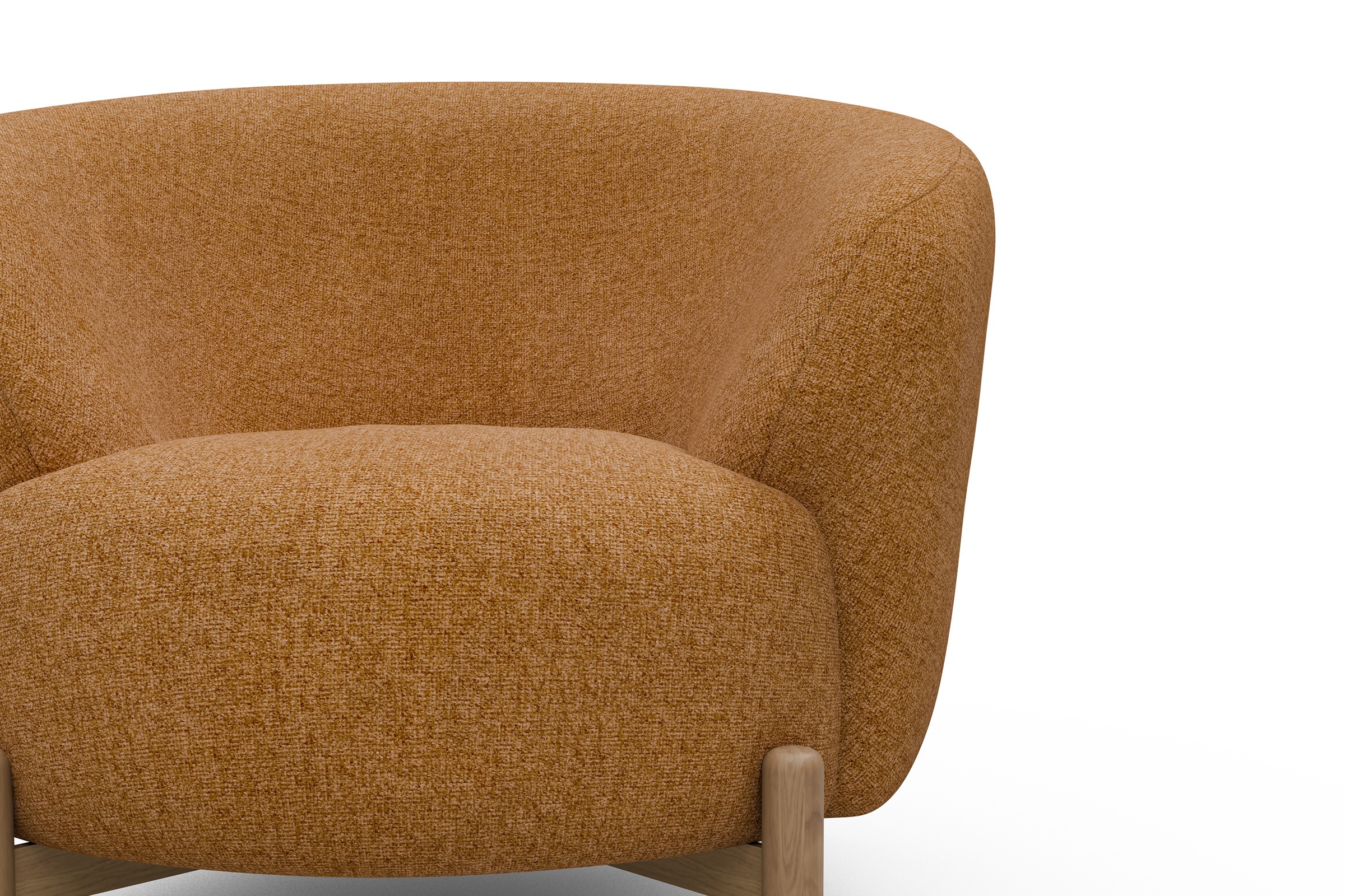 Sessel Ronda Holzbeine Eiche Natur Casone-Warm-Yellow