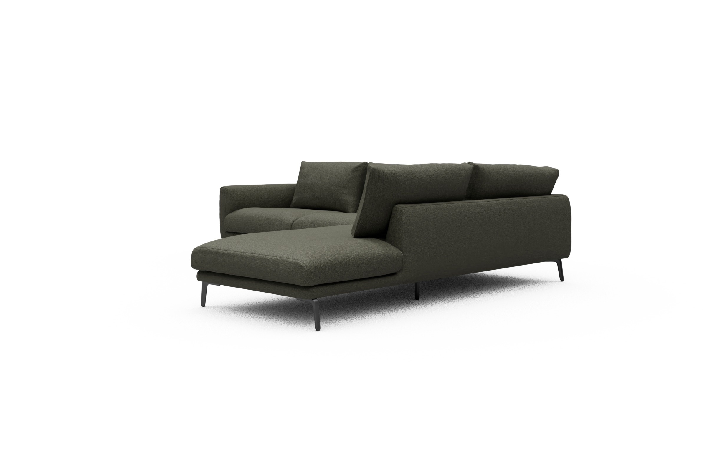 Ecksofa Karl Relax-Ecke rechts mit 2,5-Sitzer Sama-Winter-Moss