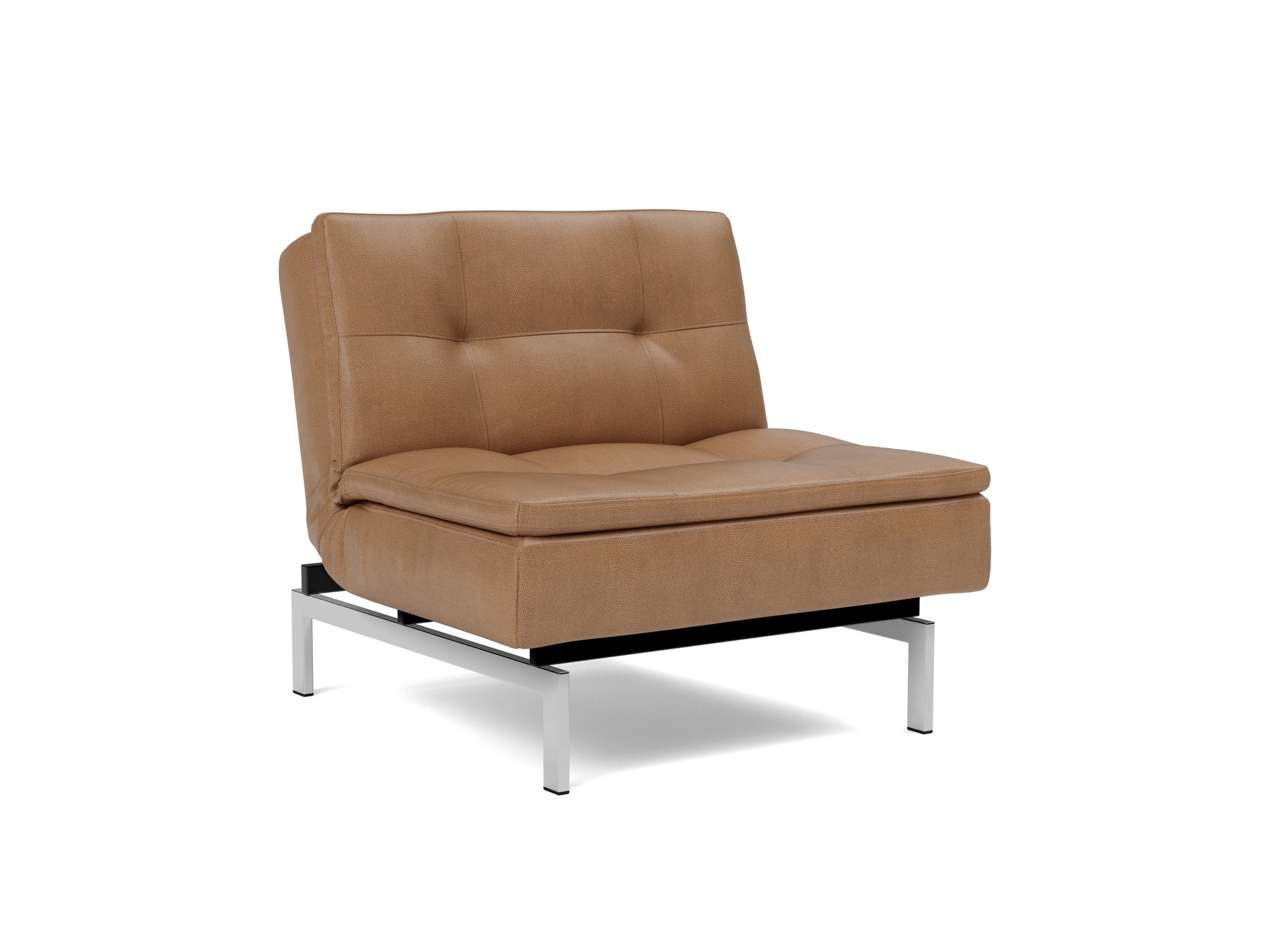 Sessel Dublexo Lederoptik Faunal 551-Brown Beine Chrom