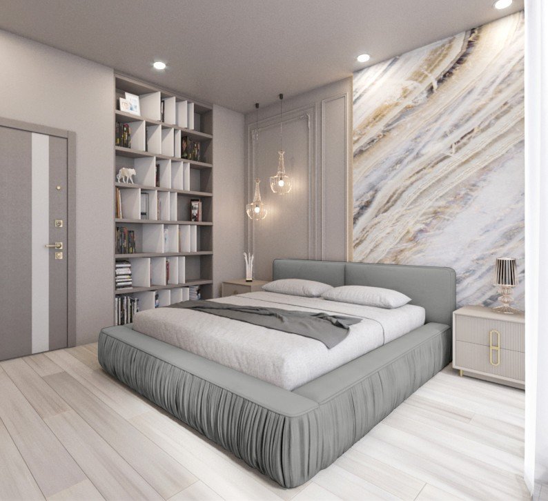 Polsterbett Beyond Samtstoff 140x200 mit Holzrahmen Riviera 91