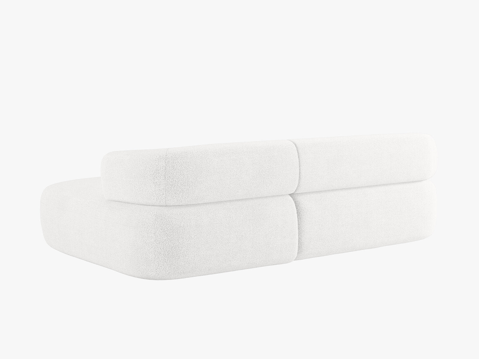 Micadoni 5-Sitzer Ecksofa Jenny Rechts Boucle Now or Never Elfenbein
