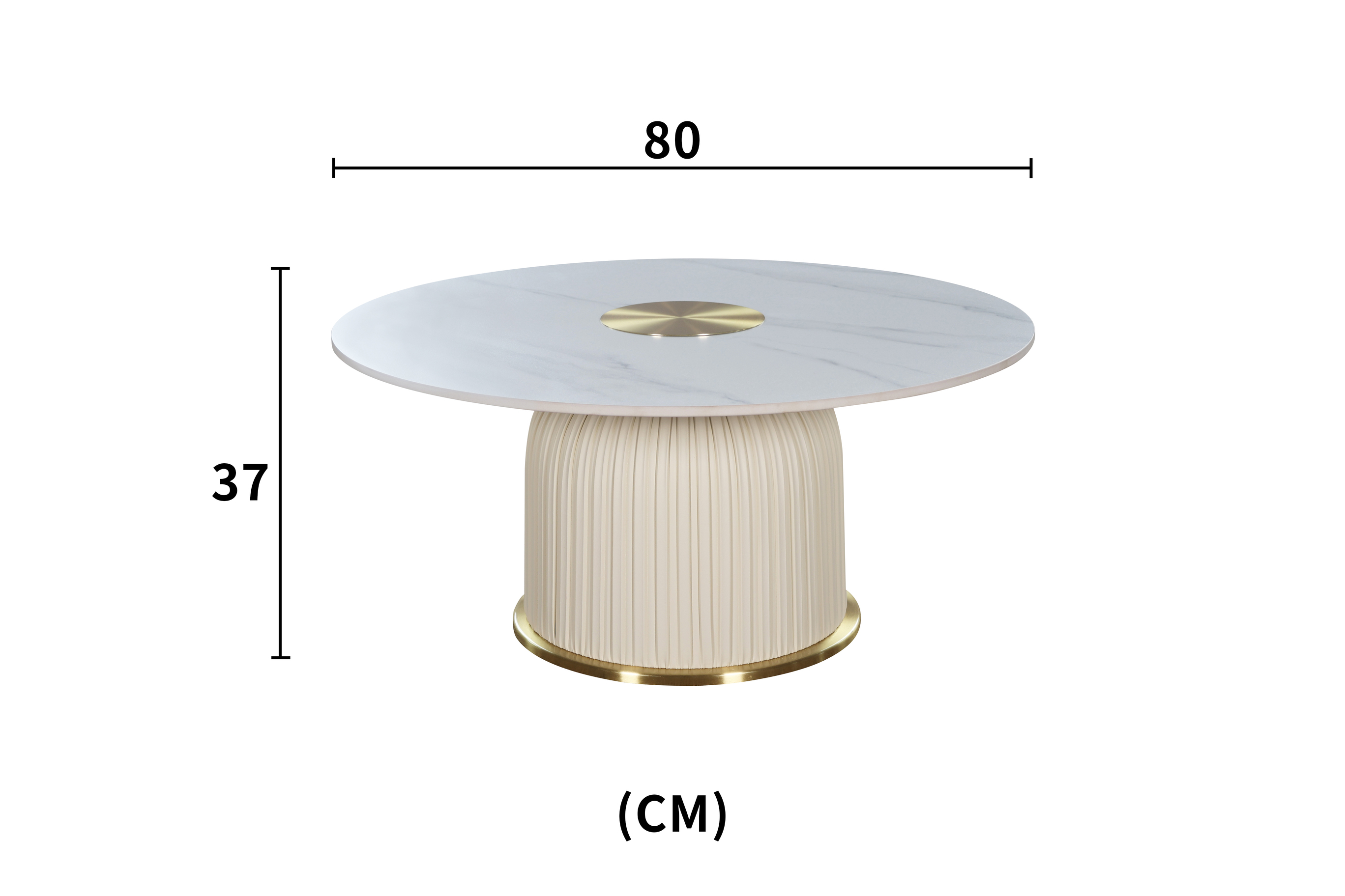 Livin Hill Set Modig: Couchtisch 80 cm + Couchtisch Ecru-Weiß, Platte Weiß