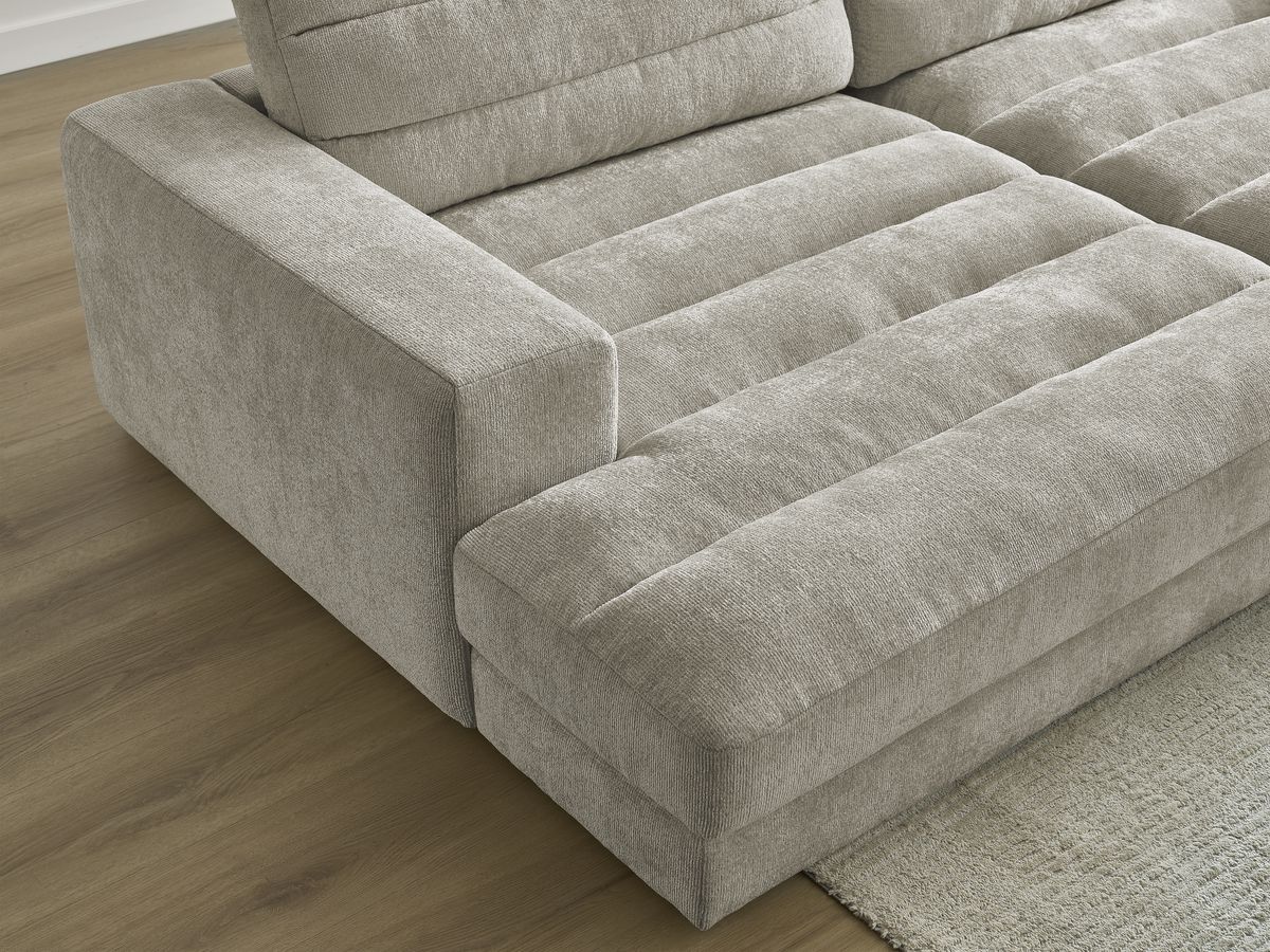 Bobochic Sierra Sofa 4-Sitzer Strukturstoff Taupe