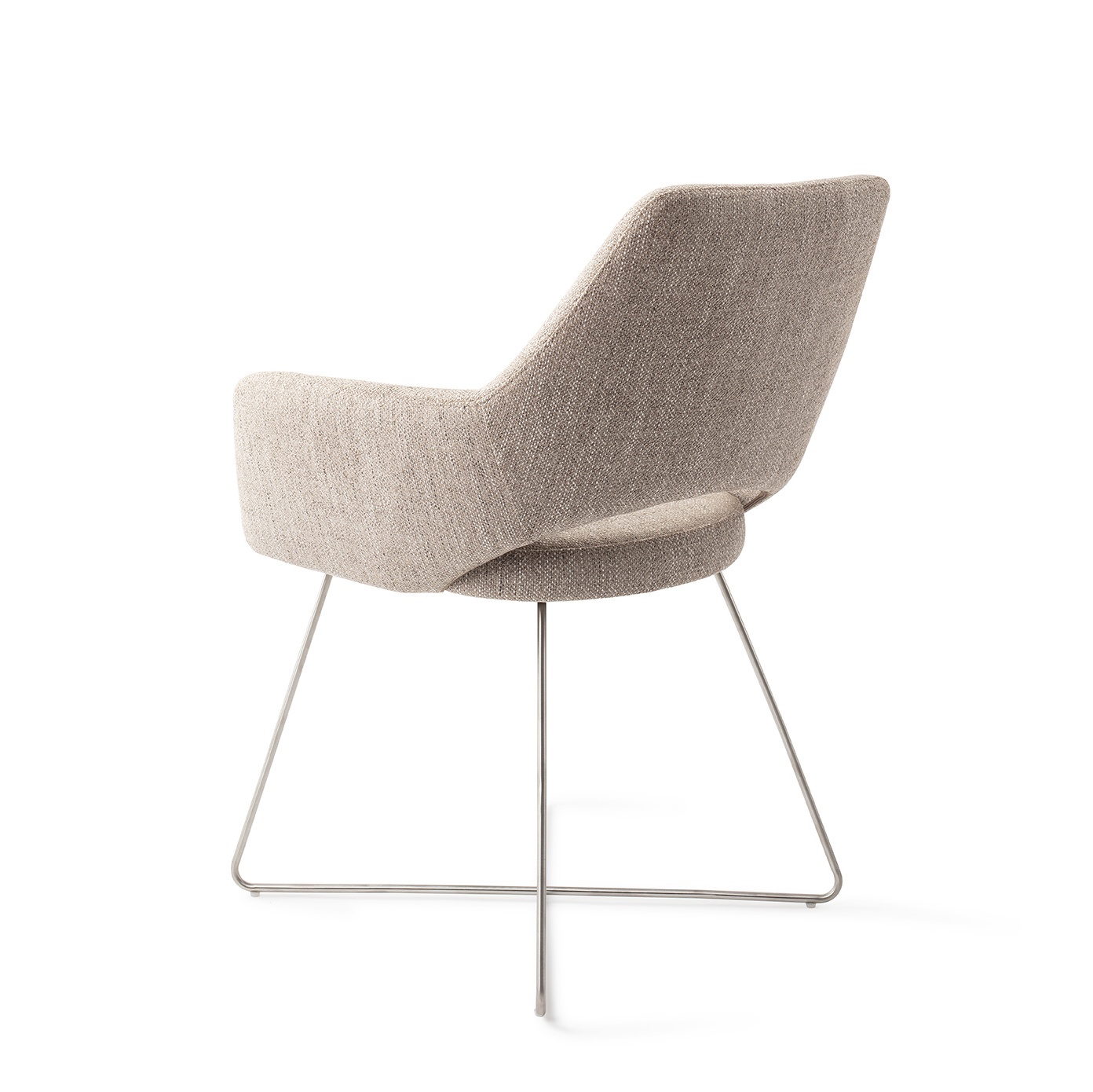 Jesper Home Esszimmerstuhl Yanai Biscuit-Beach Cross Stahl