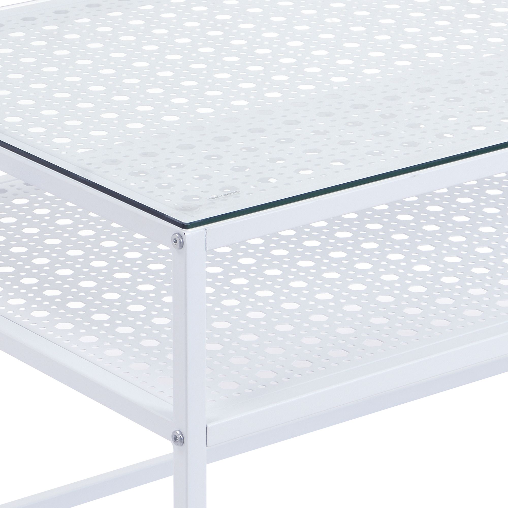 Couchtisch Jondal Glas Weiß 100 × 50 × 45 cm