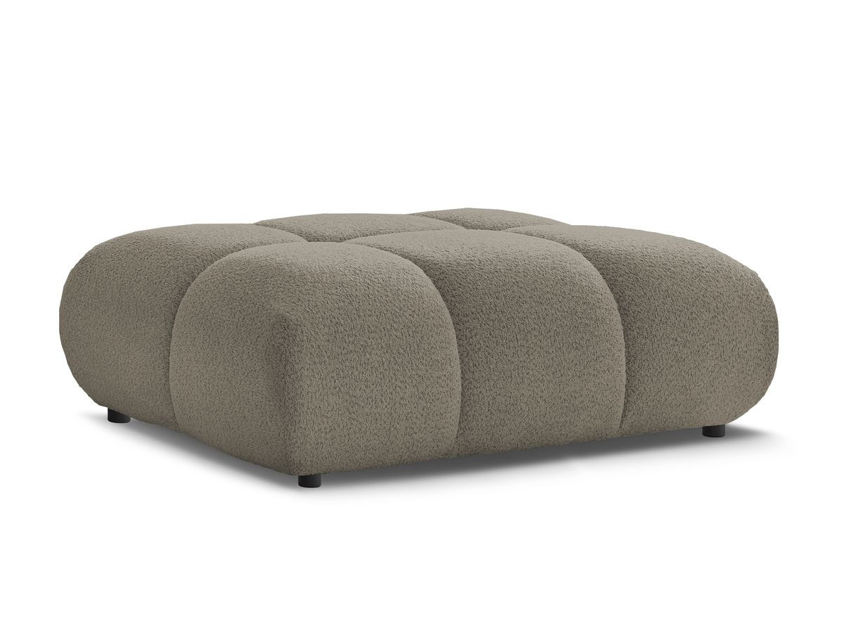 Bobochic Alya Pouf Bouclé-Stoff Taupe