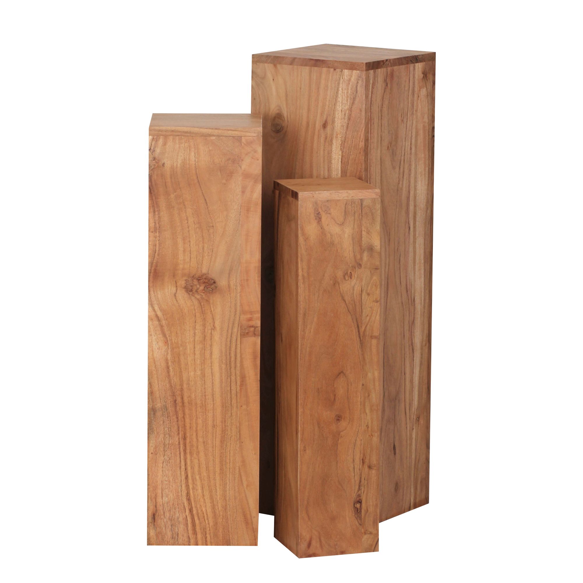 Satztisch 3er-Set Vardal Massivholz Akazie 24 × 24 × 85 cm