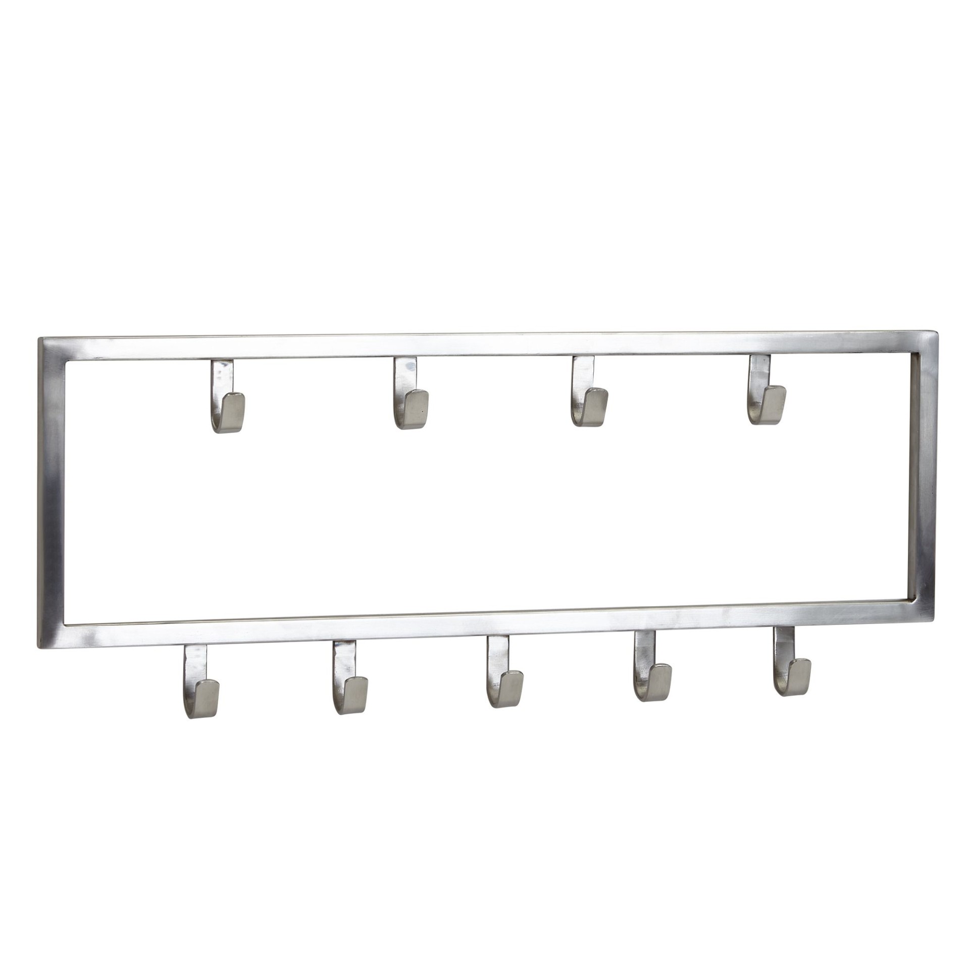 Wandgarderobe Gardabaer Metall Silber 50 × 4 × 20 cm