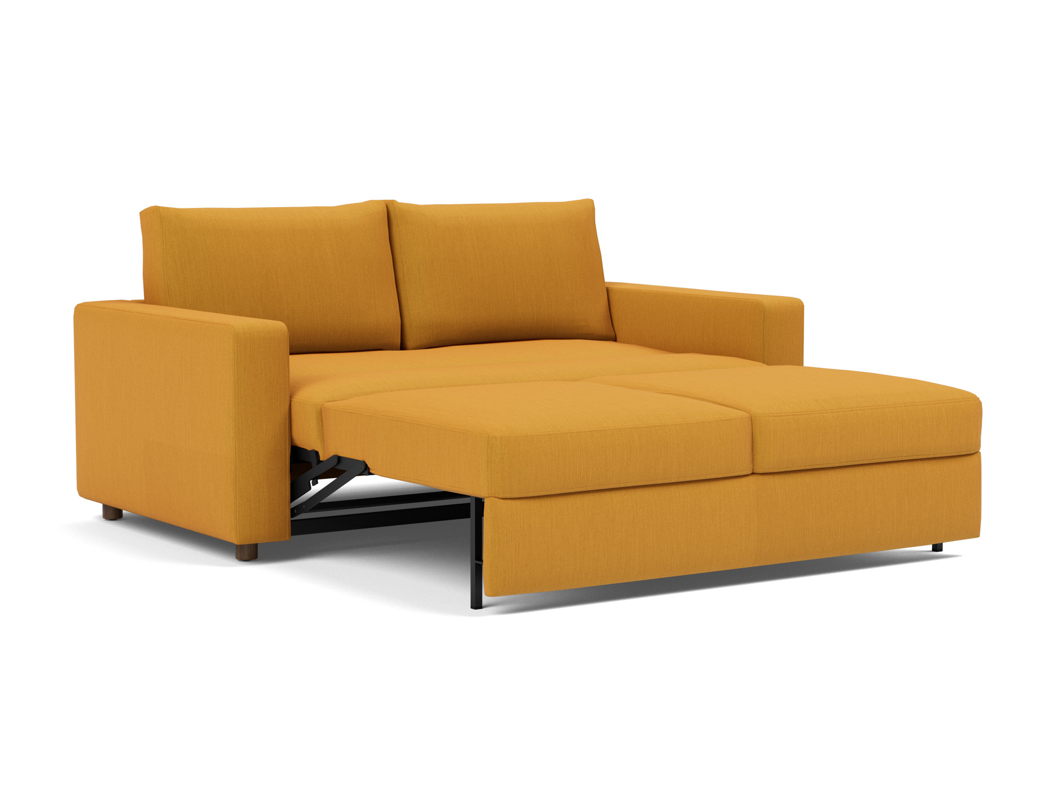 Schlafsofa Neah mit Standard-Armlehnen 160 Flachgewebe Elegance 507-Burned-Curry