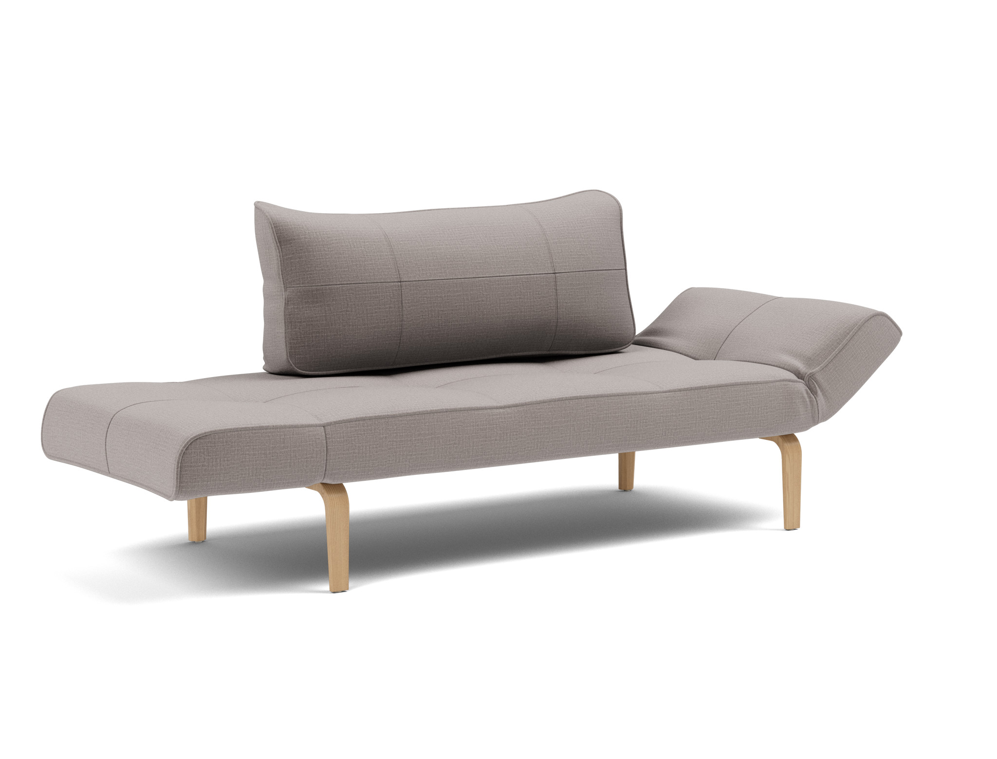 Tagesbett Zeal Chenille Esina 418-Truffle Beine Bow Eiche