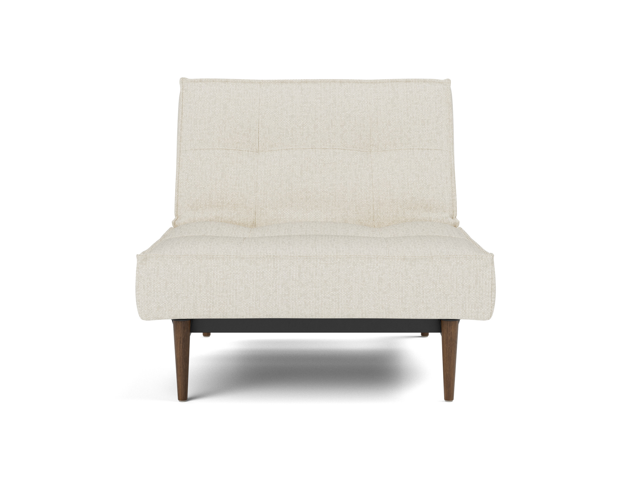 Sessel Splitback Boucle Skandi 531-Off-White Beine Styletto Eiche dunkel