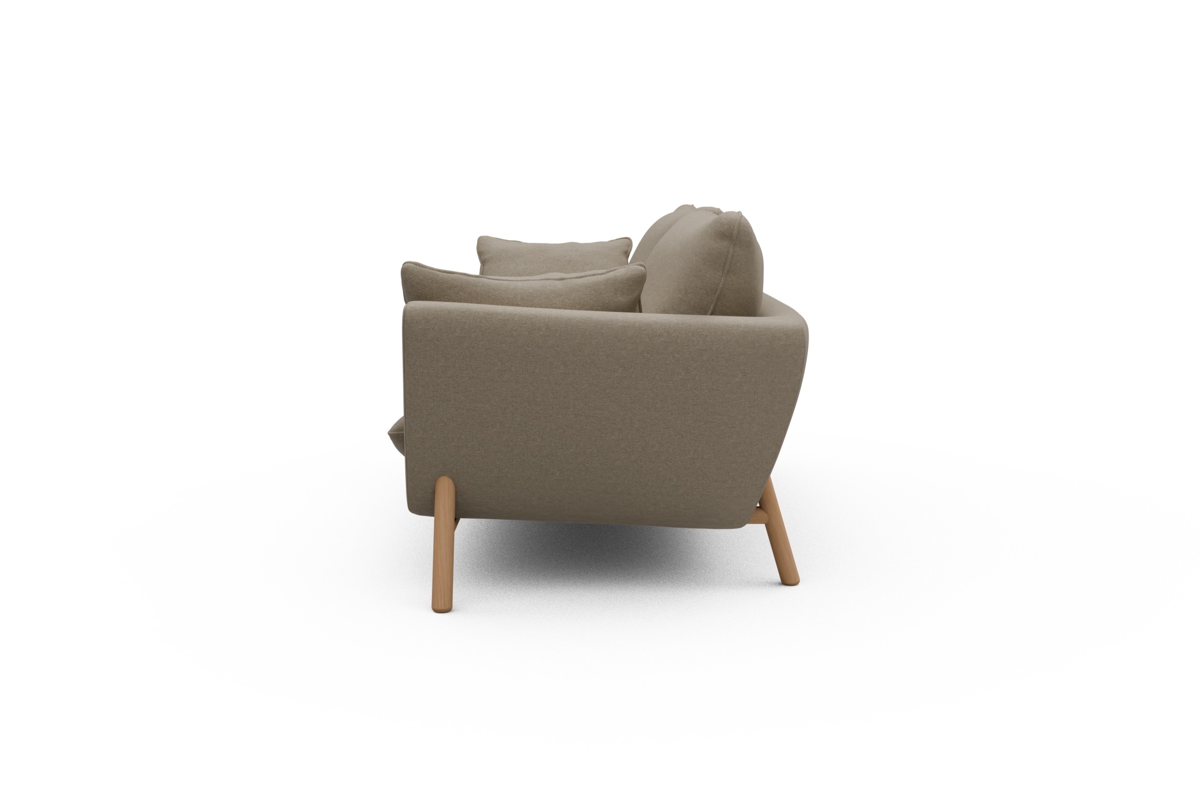 Sofa Emil 3-Sitzer Beinfarbe Eiche Natur Satya-Natural