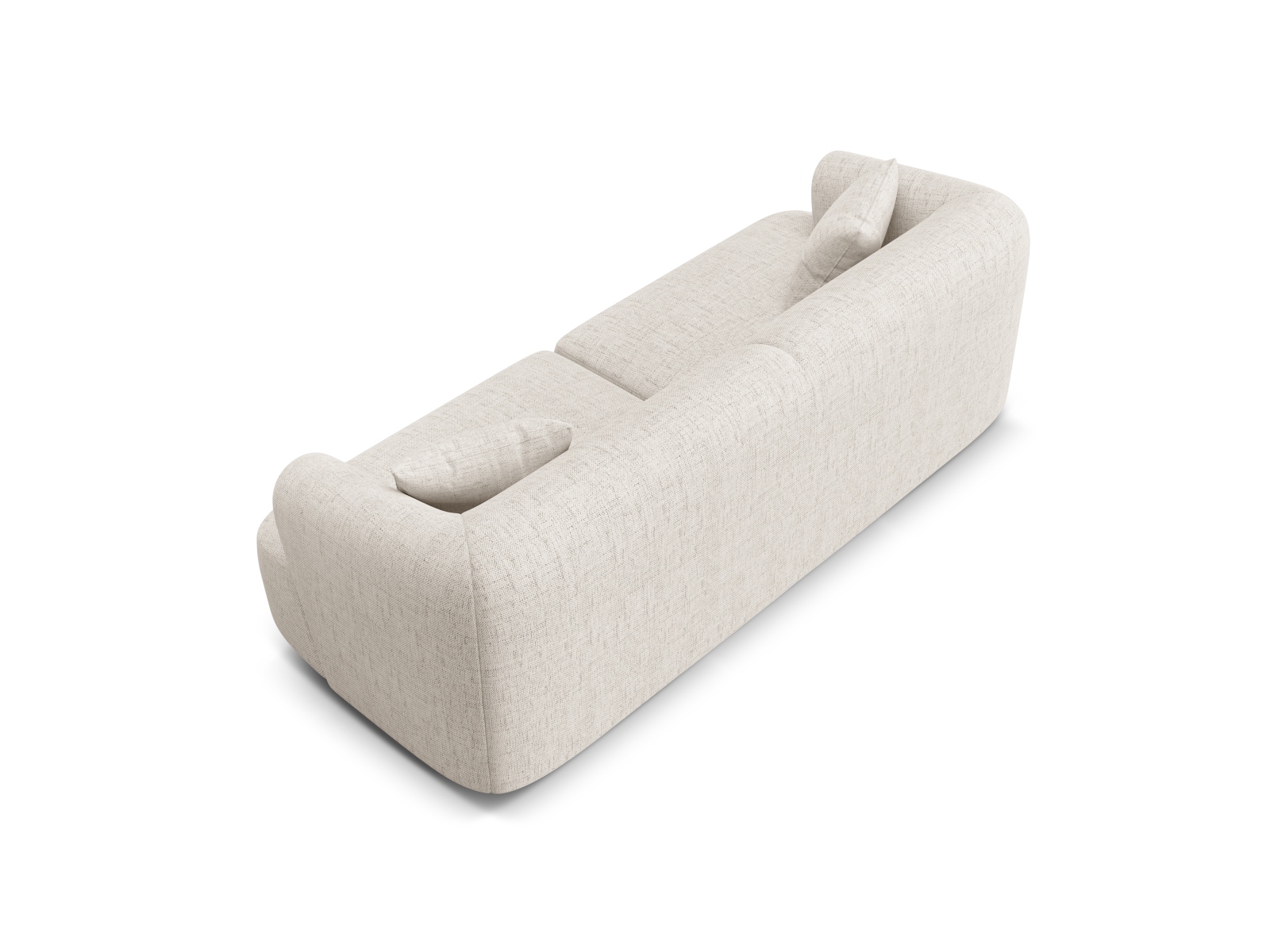 Cosmopolitan Design Sofa Campi 3-Sitzer Strukturierter Stoff Moly Helles Beige