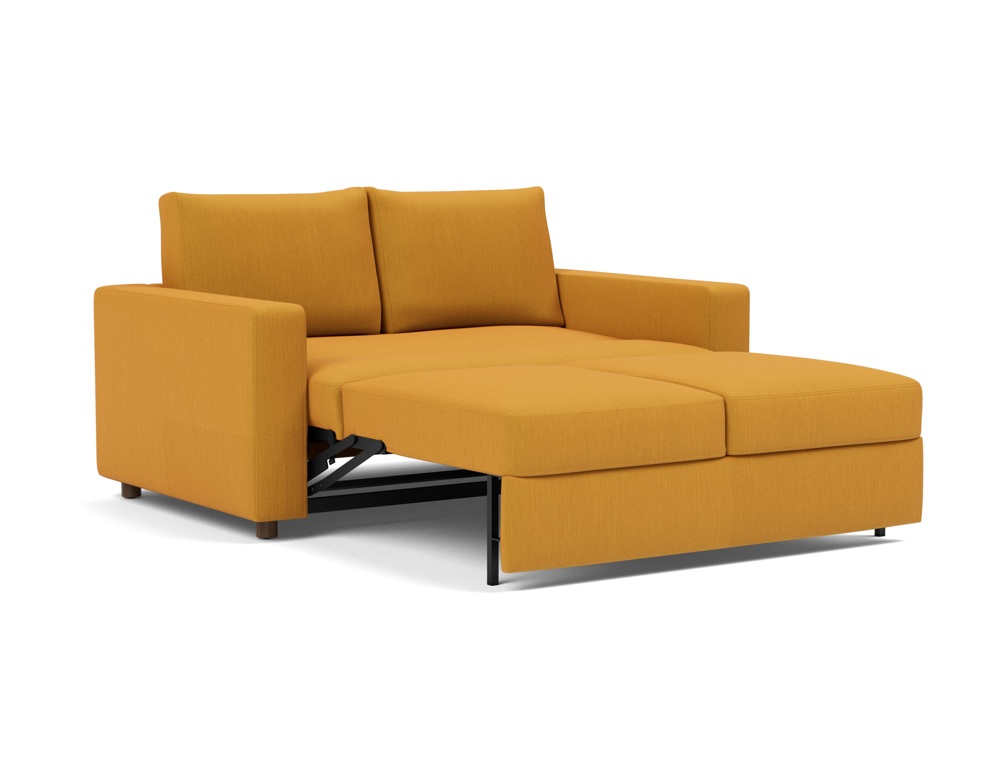 Schlafsofa Neah mit Standard-Armlehnen 140 Flachgewebe Elegance 507-Burned-Curry