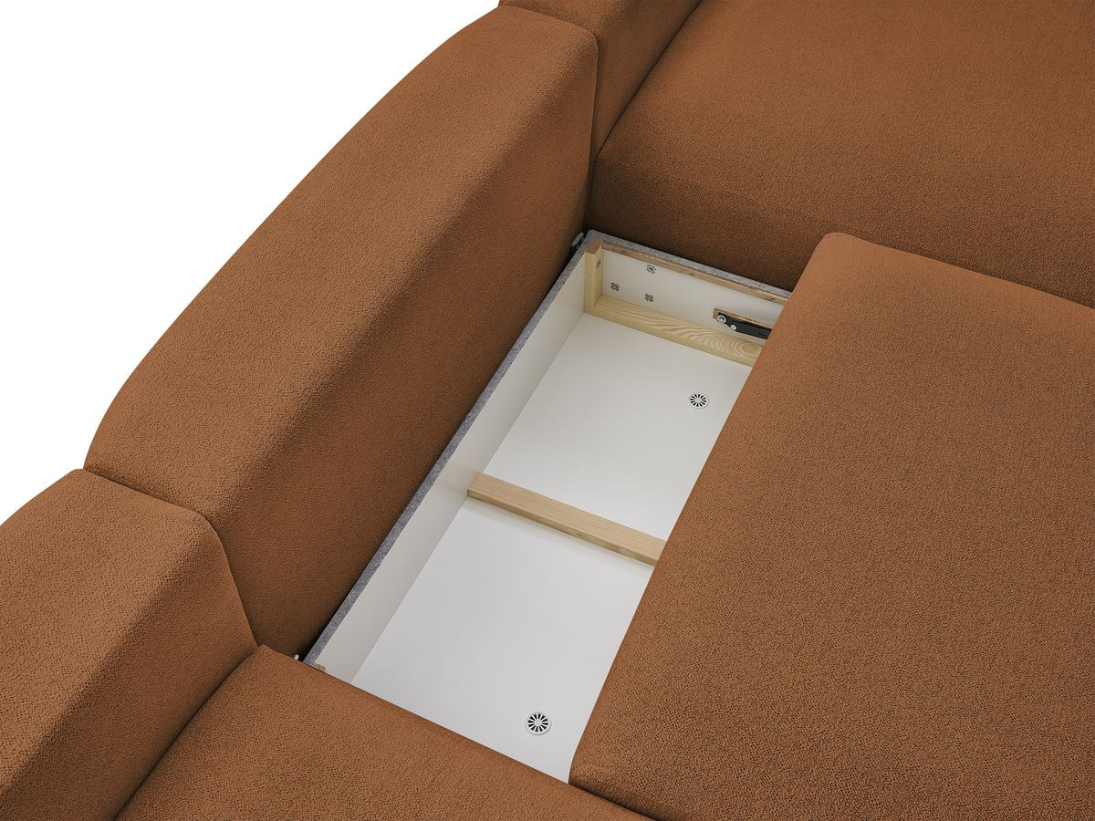 Bobochic Voltaire Wohnlandschaft 420 × 165 cm Melange-Stoff Orange