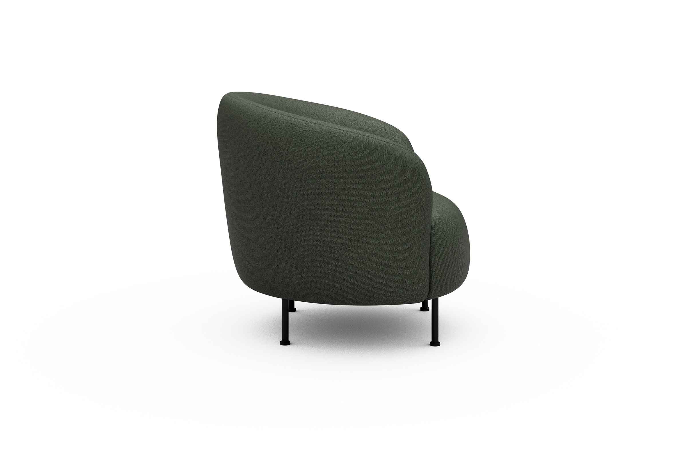 Sessel Ronda Metallbeine Schwarz Denari-Forest-Green