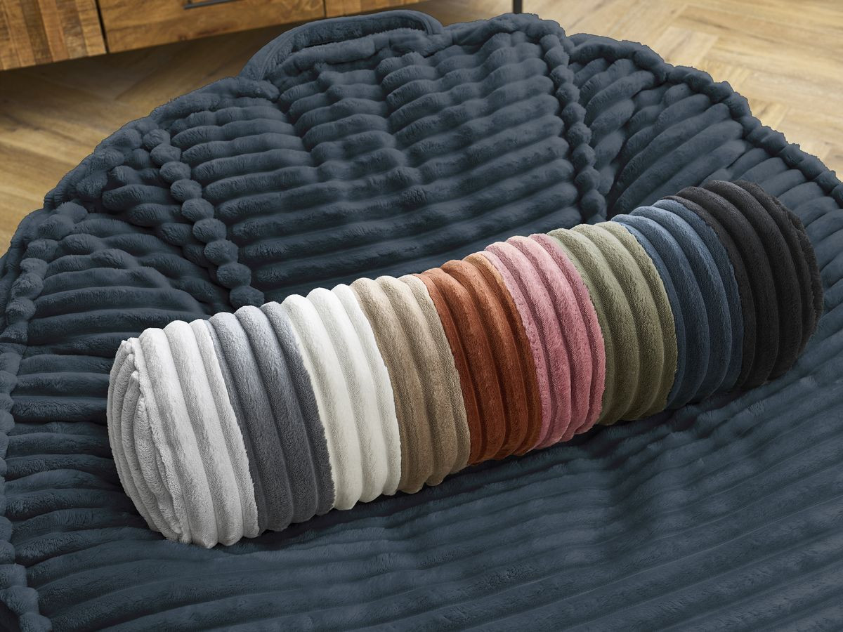 Bobochic Socrate Pouf Breitcord weich Dunkelblau