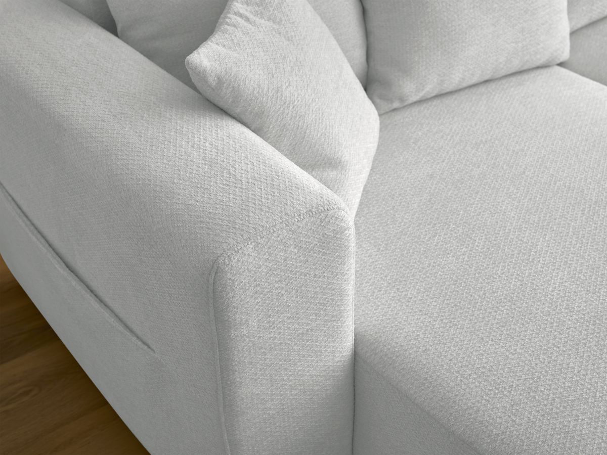 Bobochic Sidonie Wohnlandschaft Melange-Stoff Hellgrau