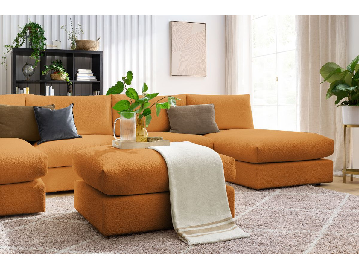 Bobochic Paris Wohnlandschaft Bouclé-Stoff Gelb