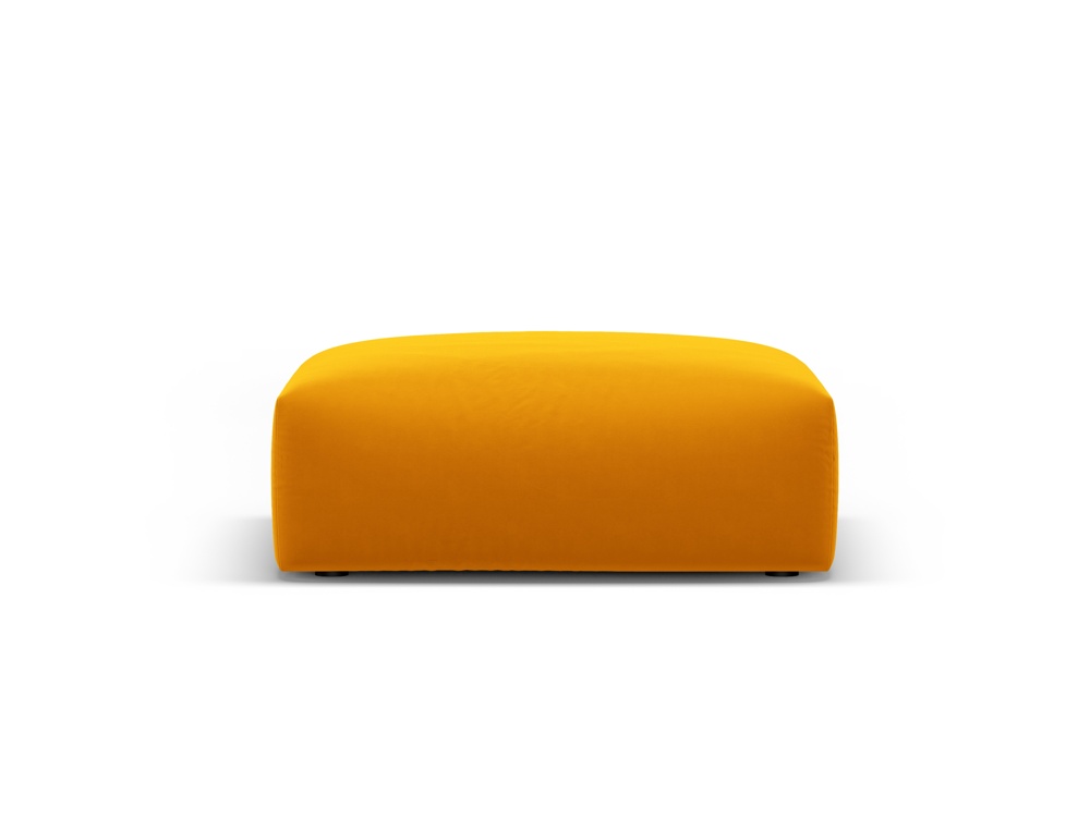 Cosmopolitan Design Pouf Matera große Version Samt Salvador Gelb