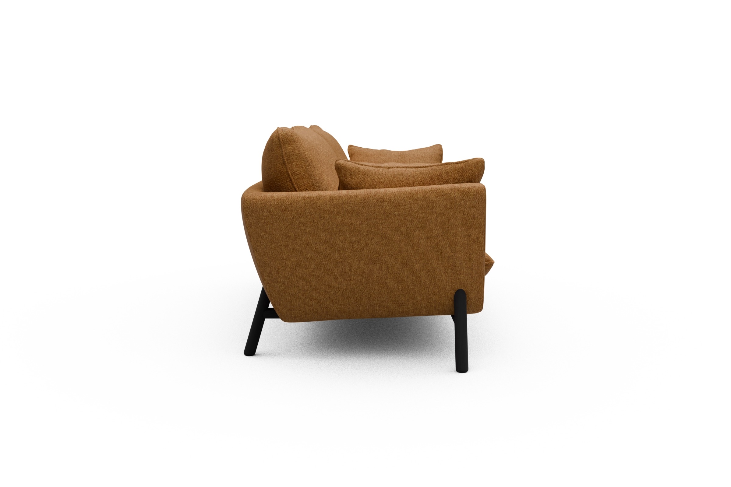 Sofa Emil 3-Sitzer Beinfarbe Eiche Schwarz Sama-Curcama